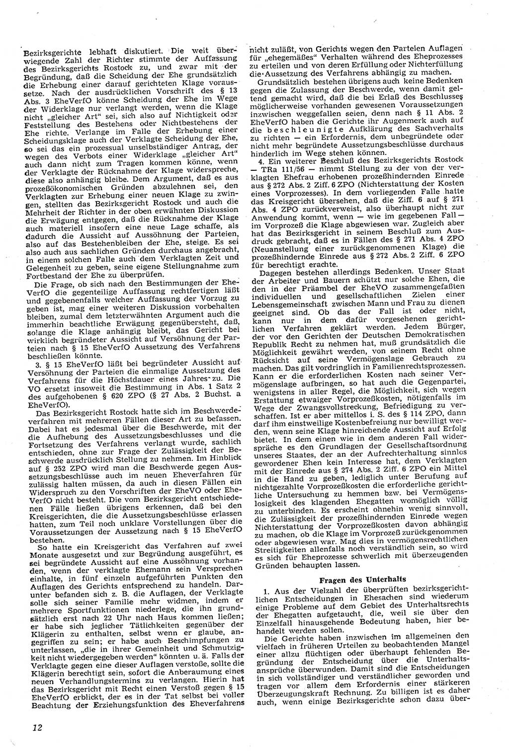 Neue Justiz (NJ), Zeitschrift für Recht und Rechtswissenschaft [Deutsche Demokratische Republik (DDR)], 11. Jahrgang 1957, Seite 12 (NJ DDR 1957, S. 12)