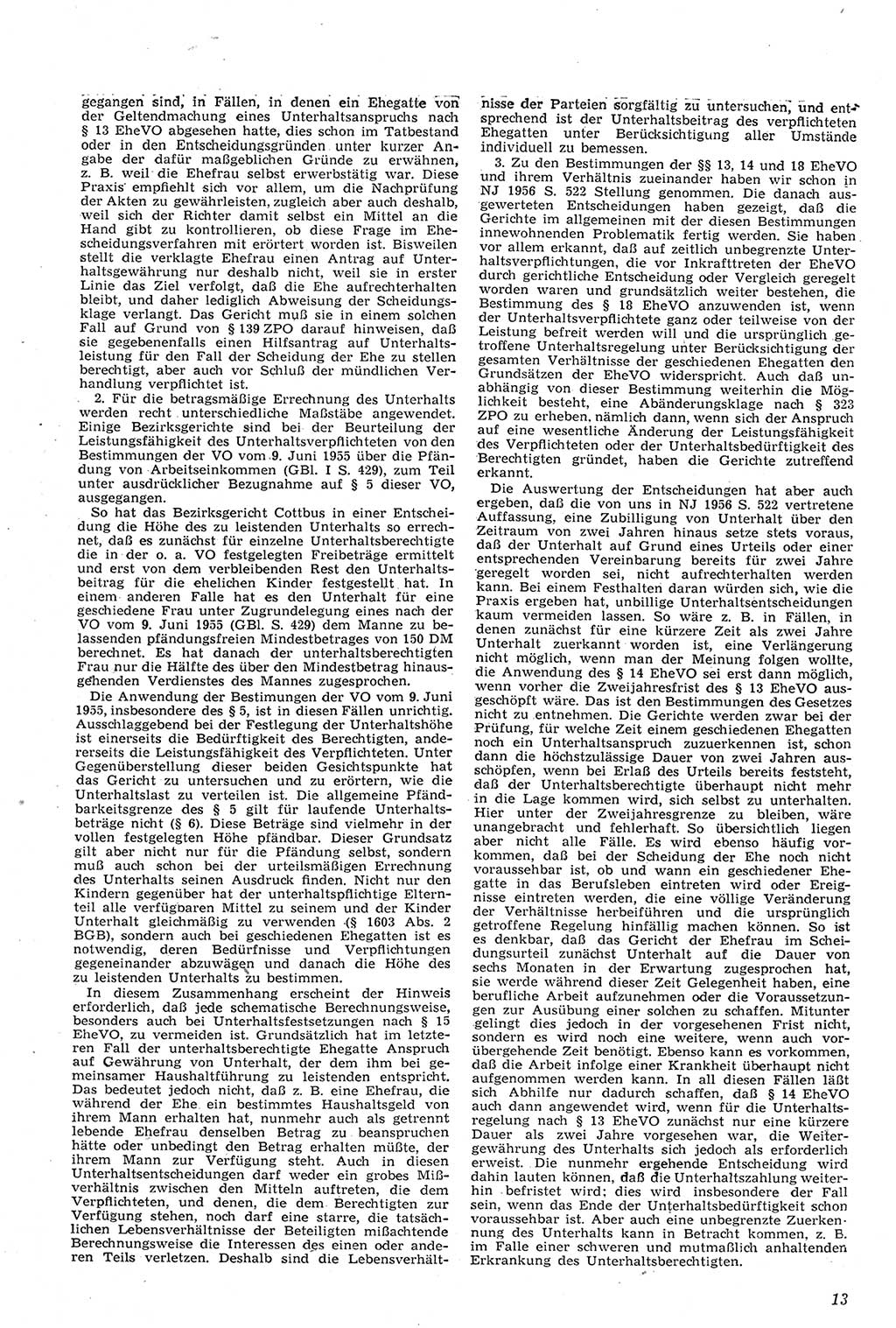 Neue Justiz (NJ), Zeitschrift für Recht und Rechtswissenschaft [Deutsche Demokratische Republik (DDR)], 11. Jahrgang 1957, Seite 13 (NJ DDR 1957, S. 13)