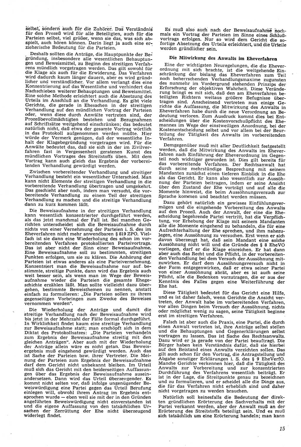 Neue Justiz (NJ), Zeitschrift für Recht und Rechtswissenschaft [Deutsche Demokratische Republik (DDR)], 11. Jahrgang 1957, Seite 15 (NJ DDR 1957, S. 15)