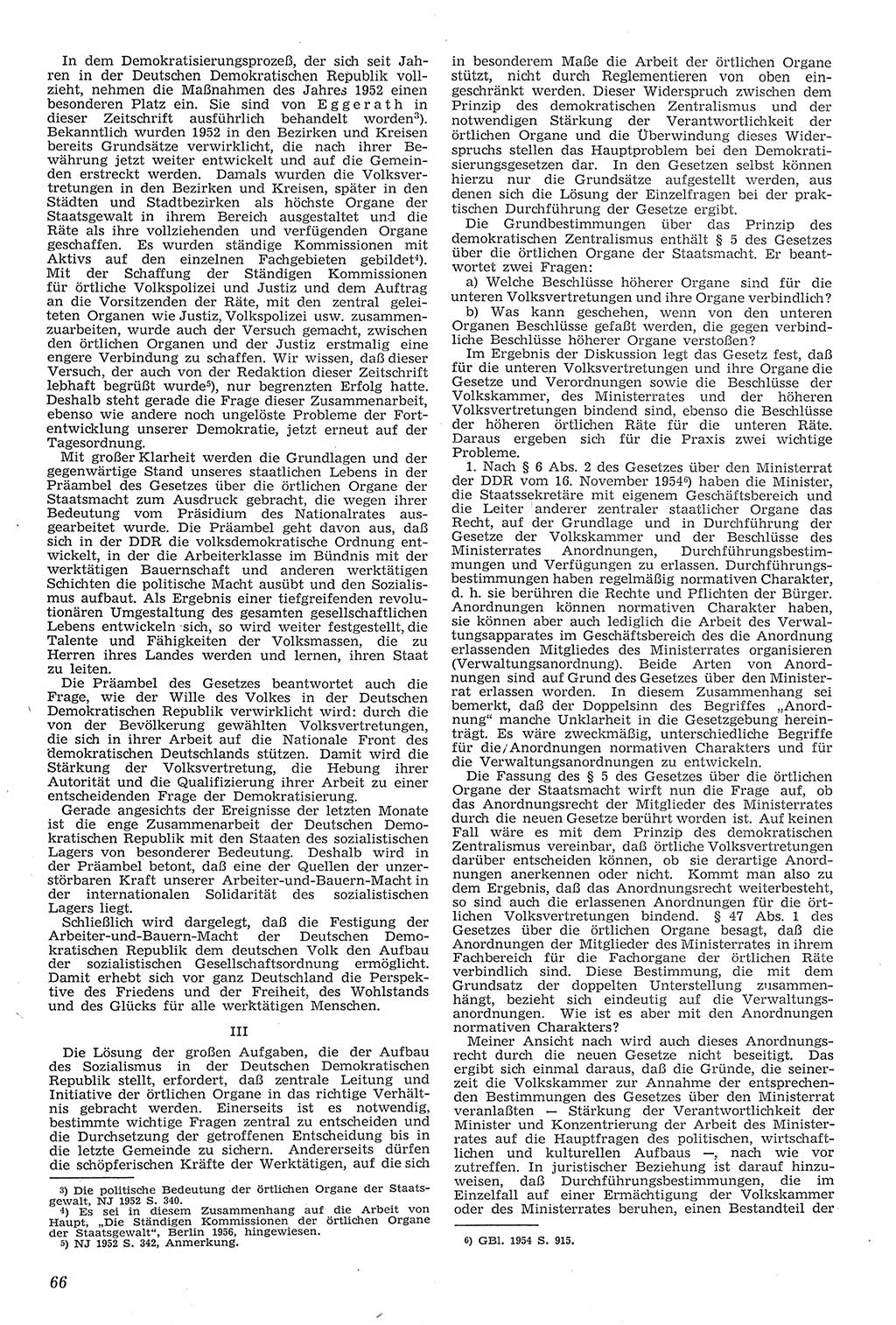 Neue Justiz (NJ), Zeitschrift für Recht und Rechtswissenschaft [Deutsche Demokratische Republik (DDR)], 11. Jahrgang 1957, Seite 66 (NJ DDR 1957, S. 66)
