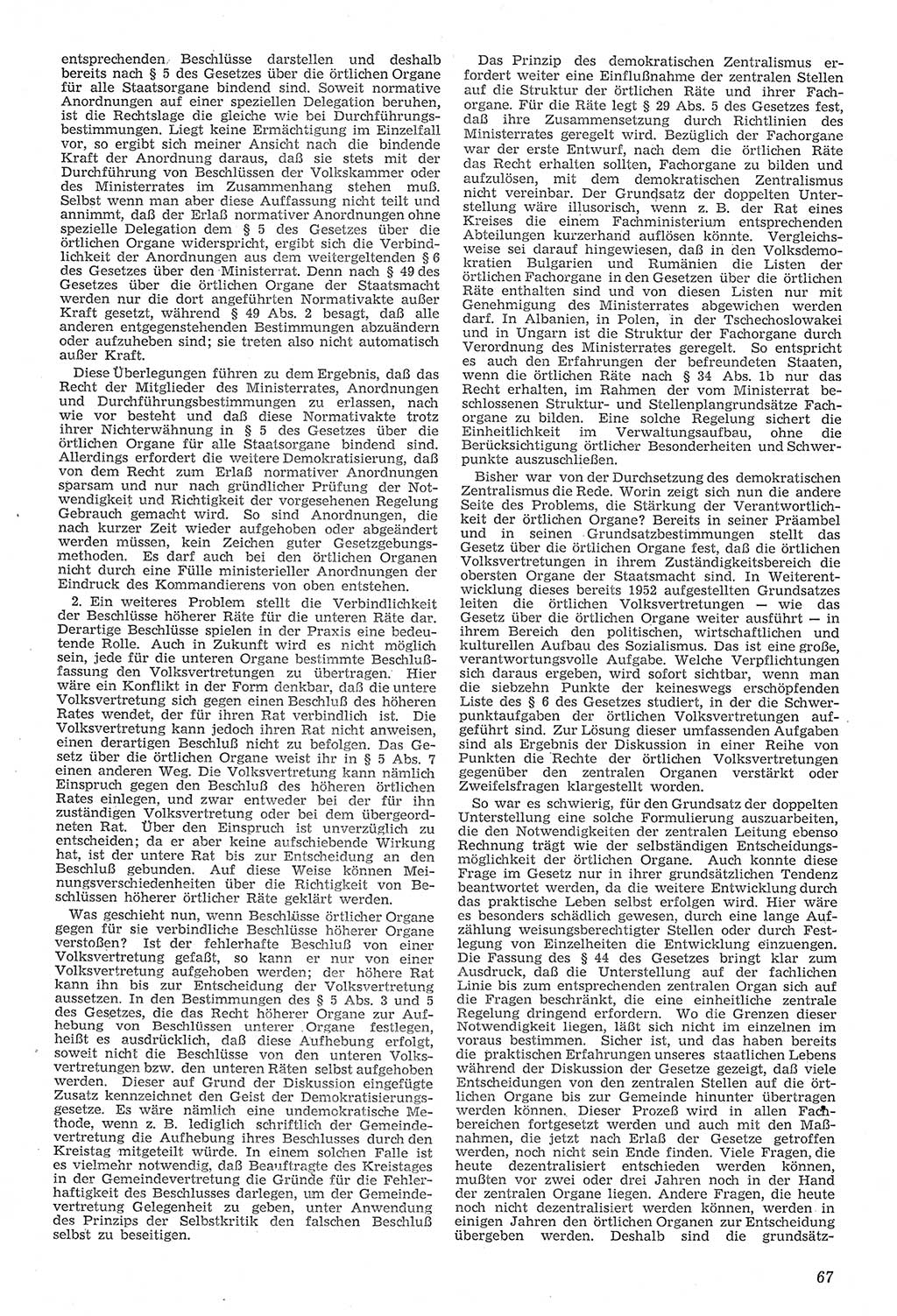 Neue Justiz (NJ), Zeitschrift für Recht und Rechtswissenschaft [Deutsche Demokratische Republik (DDR)], 11. Jahrgang 1957, Seite 67 (NJ DDR 1957, S. 67)