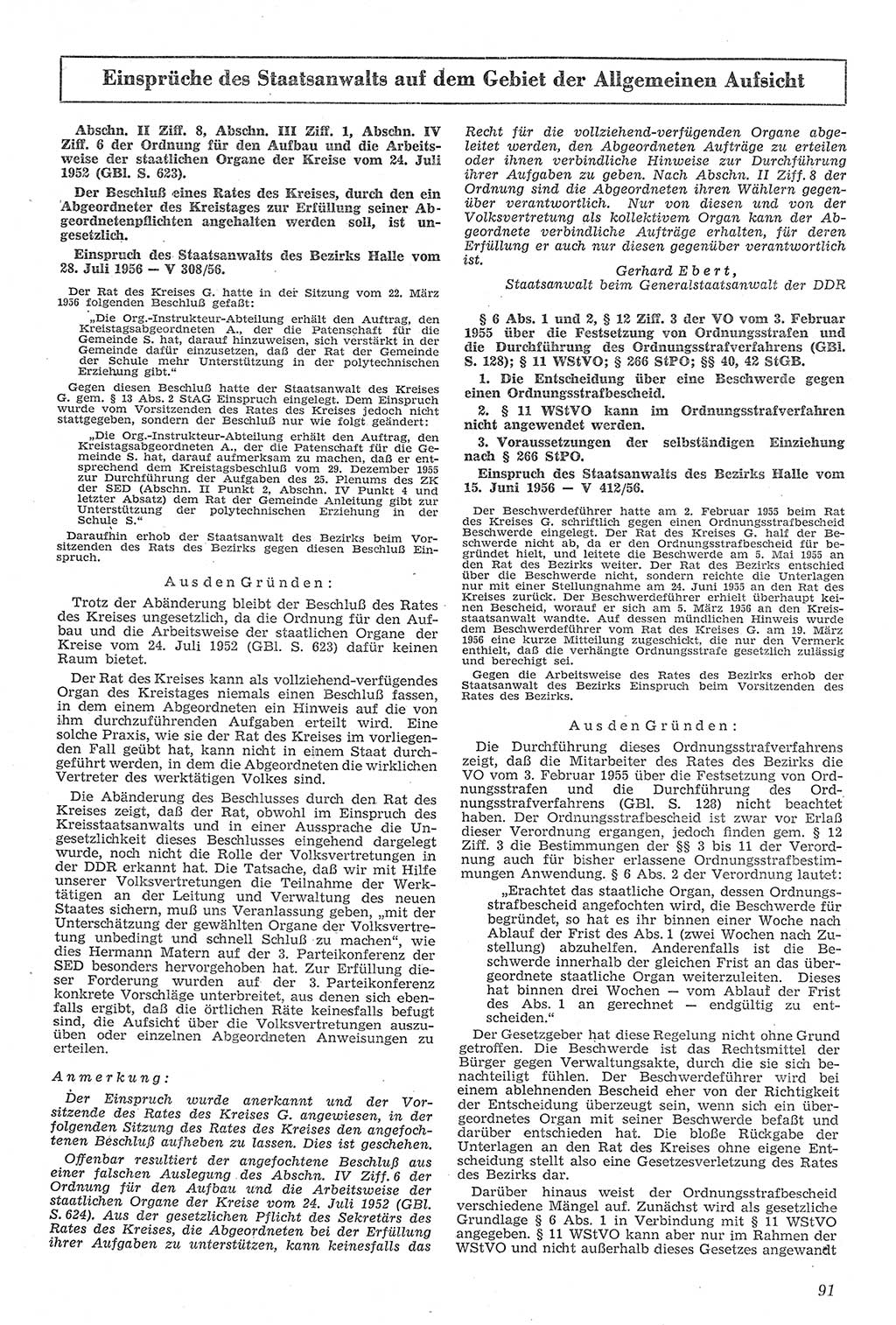 Neue Justiz (NJ), Zeitschrift für Recht und Rechtswissenschaft [Deutsche Demokratische Republik (DDR)], 11. Jahrgang 1957, Seite 91 (NJ DDR 1957, S. 91)