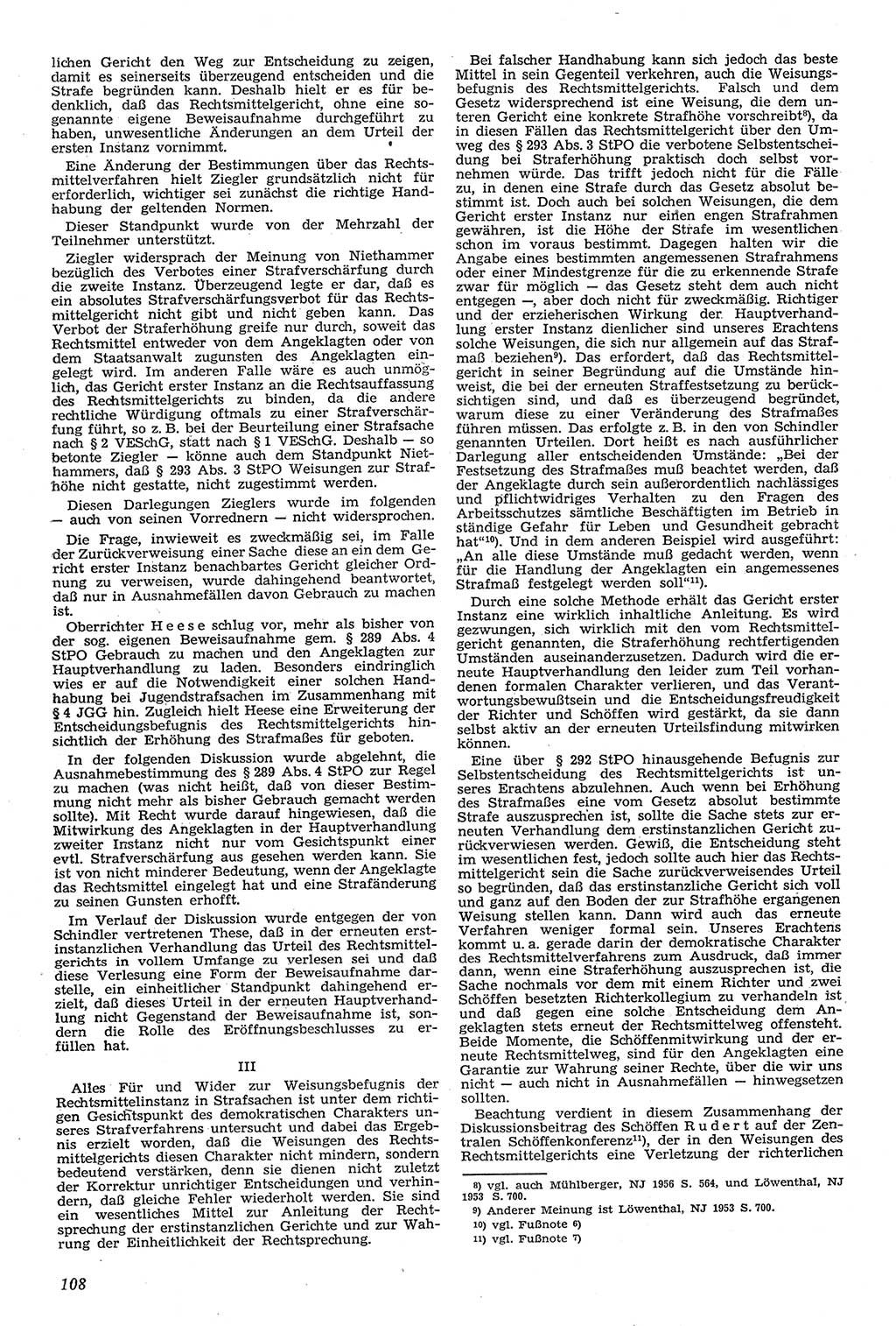 Neue Justiz (NJ), Zeitschrift für Recht und Rechtswissenschaft [Deutsche Demokratische Republik (DDR)], 11. Jahrgang 1957, Seite 108 (NJ DDR 1957, S. 108)