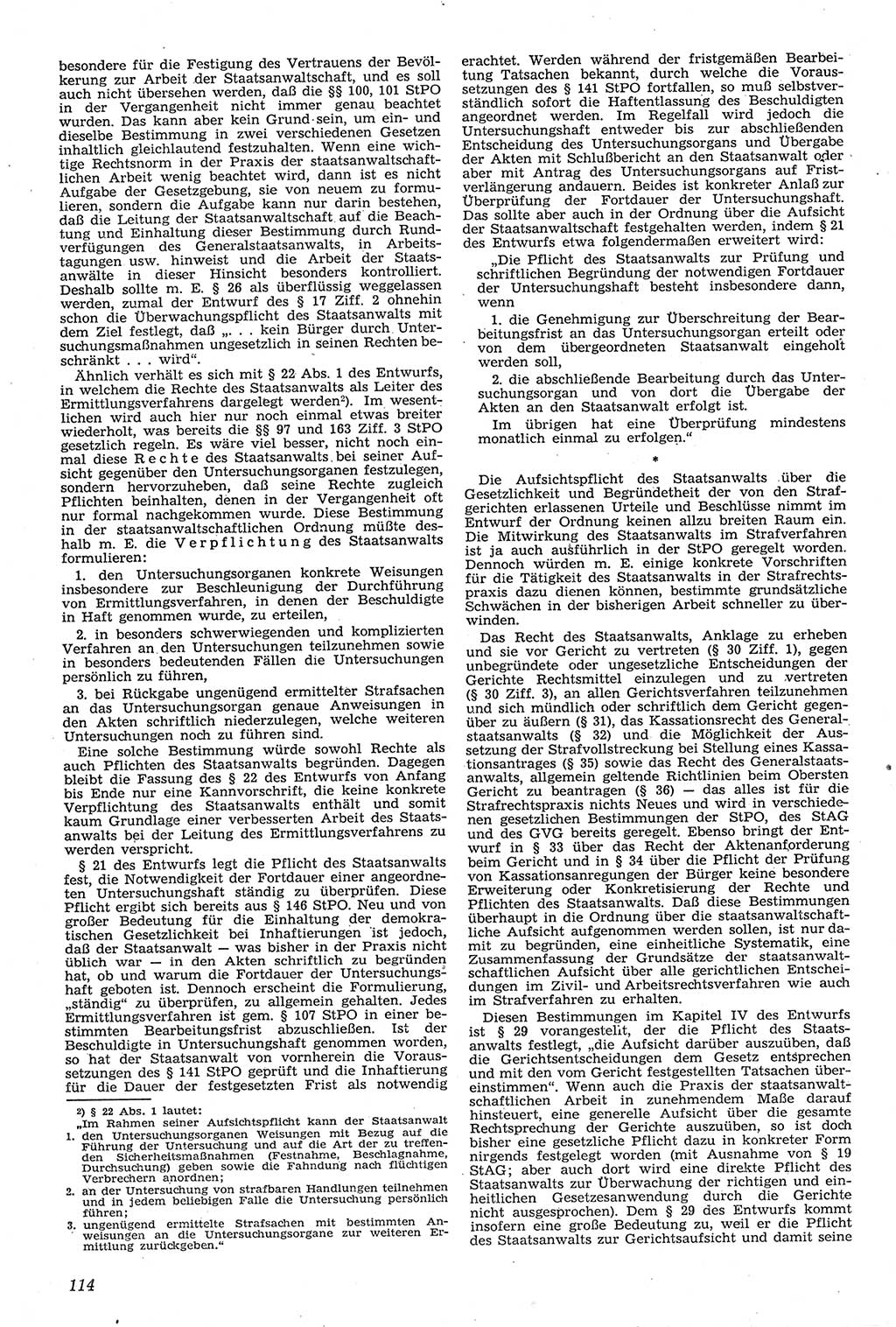 Neue Justiz (NJ), Zeitschrift für Recht und Rechtswissenschaft [Deutsche Demokratische Republik (DDR)], 11. Jahrgang 1957, Seite 114 (NJ DDR 1957, S. 114)