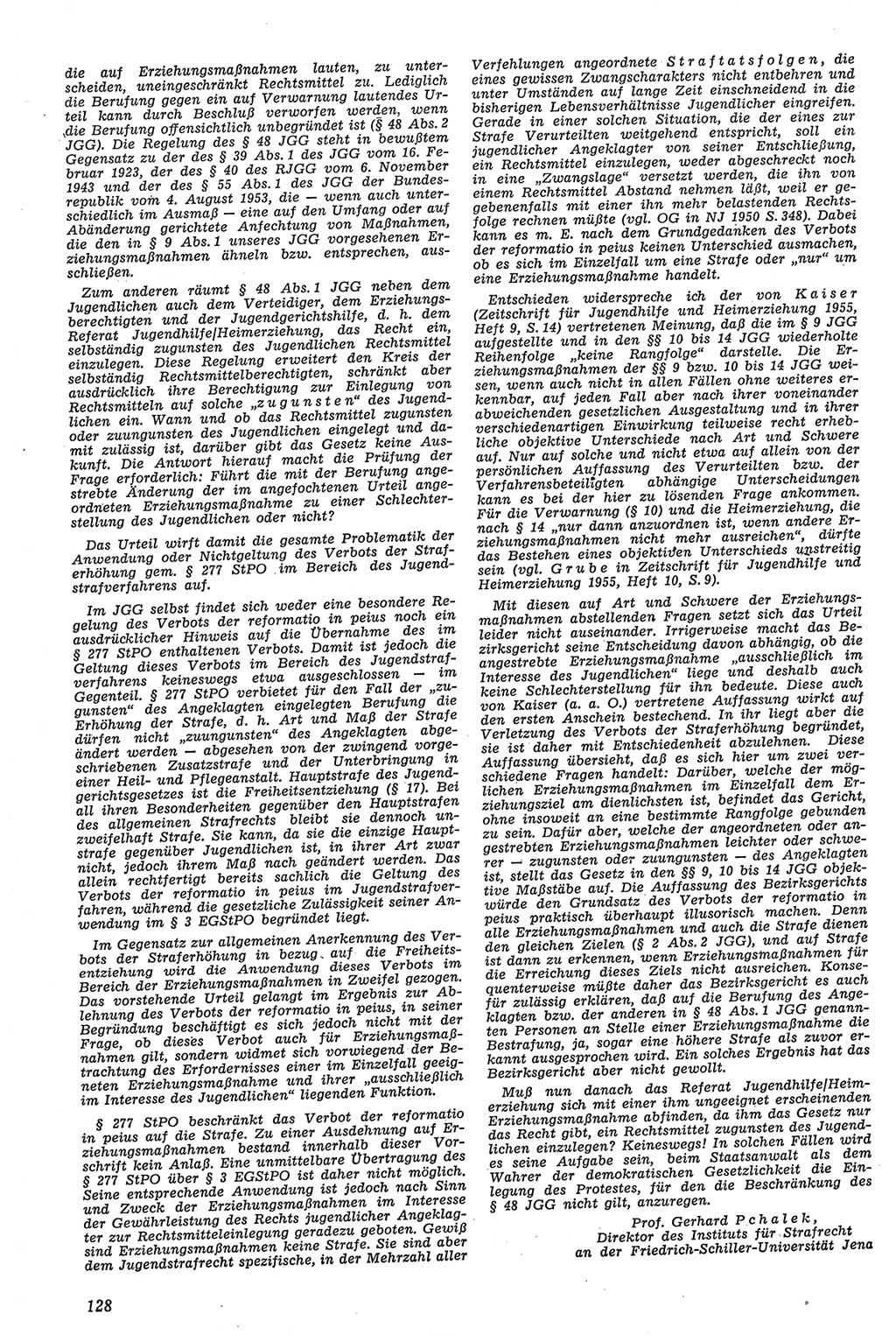 Neue Justiz (NJ), Zeitschrift für Recht und Rechtswissenschaft [Deutsche Demokratische Republik (DDR)], 11. Jahrgang 1957, Seite 128 (NJ DDR 1957, S. 128)