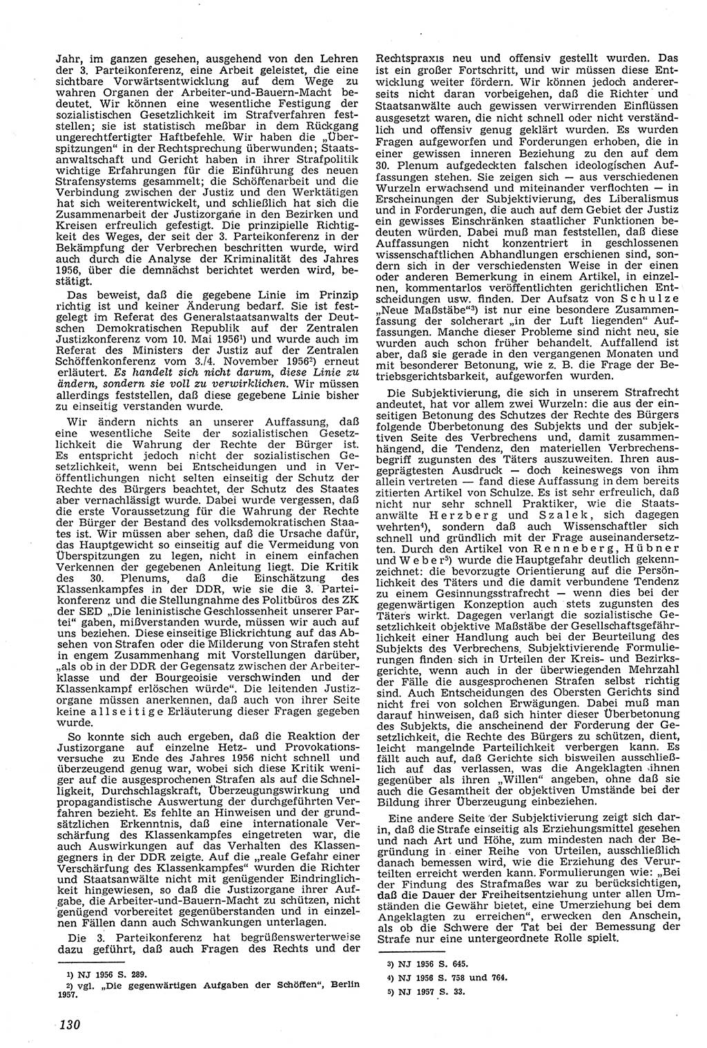 Neue Justiz (NJ), Zeitschrift für Recht und Rechtswissenschaft [Deutsche Demokratische Republik (DDR)], 11. Jahrgang 1957, Seite 130 (NJ DDR 1957, S. 130)