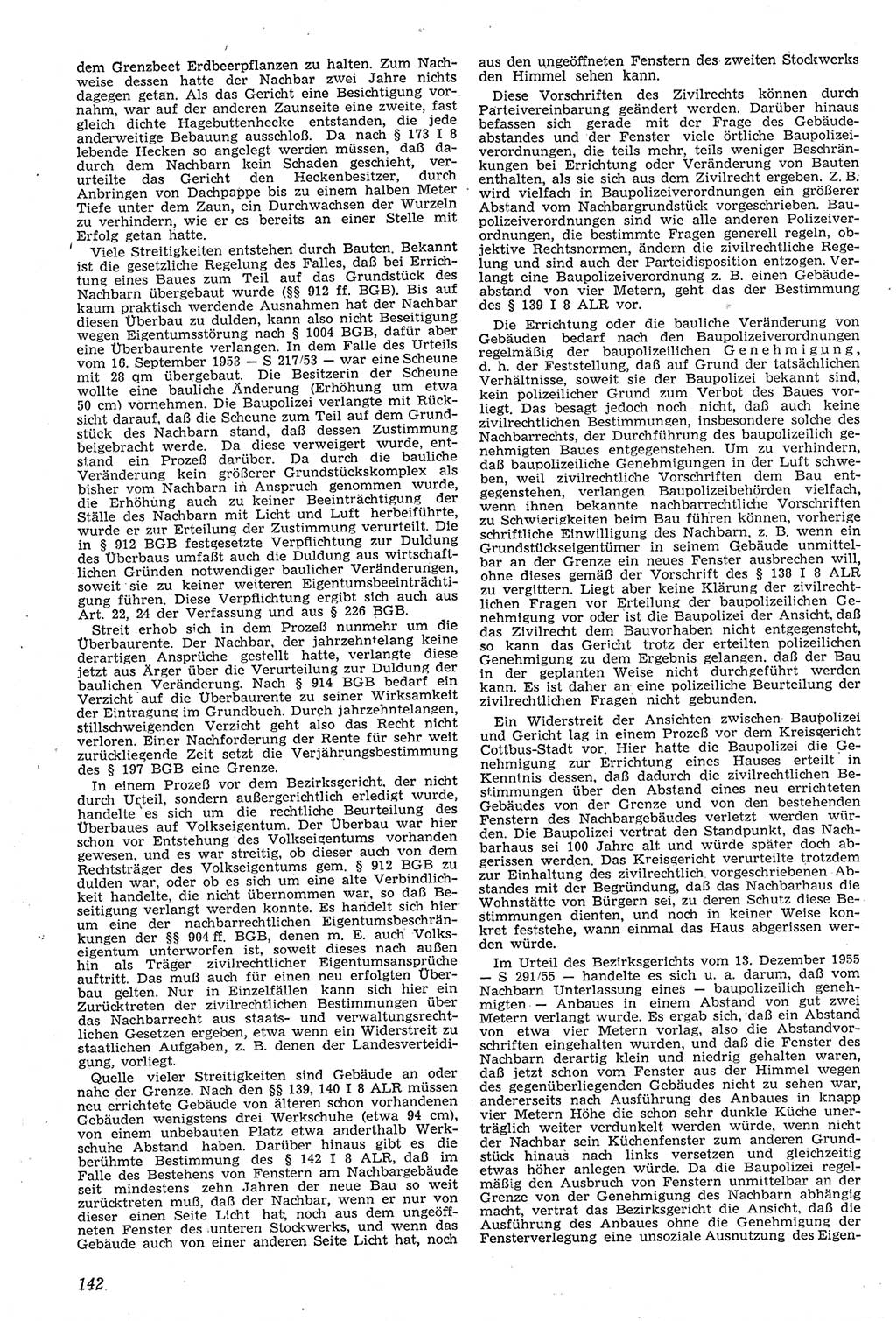 Neue Justiz (NJ), Zeitschrift für Recht und Rechtswissenschaft [Deutsche Demokratische Republik (DDR)], 11. Jahrgang 1957, Seite 142 (NJ DDR 1957, S. 142)