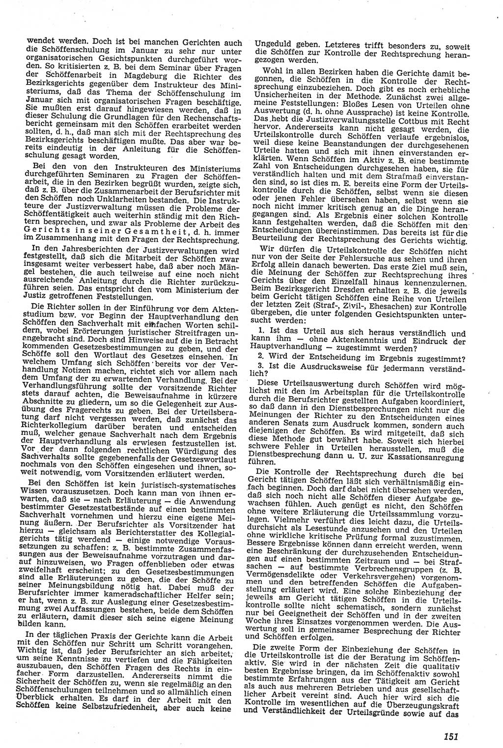 Neue Justiz (NJ), Zeitschrift für Recht und Rechtswissenschaft [Deutsche Demokratische Republik (DDR)], 11. Jahrgang 1957, Seite 151 (NJ DDR 1957, S. 151)