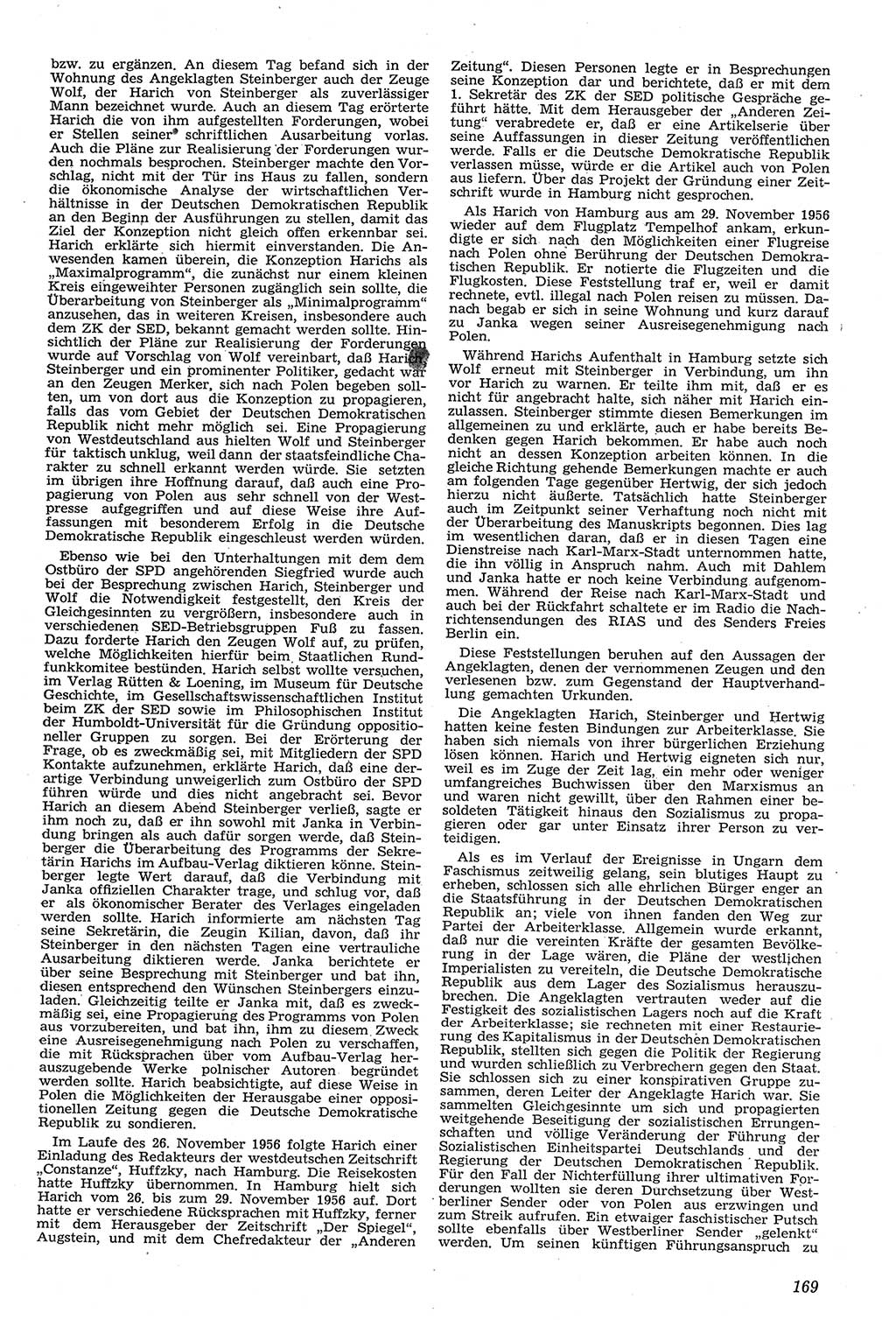 Neue Justiz (NJ), Zeitschrift für Recht und Rechtswissenschaft [Deutsche Demokratische Republik (DDR)], 11. Jahrgang 1957, Seite 169 (NJ DDR 1957, S. 169)