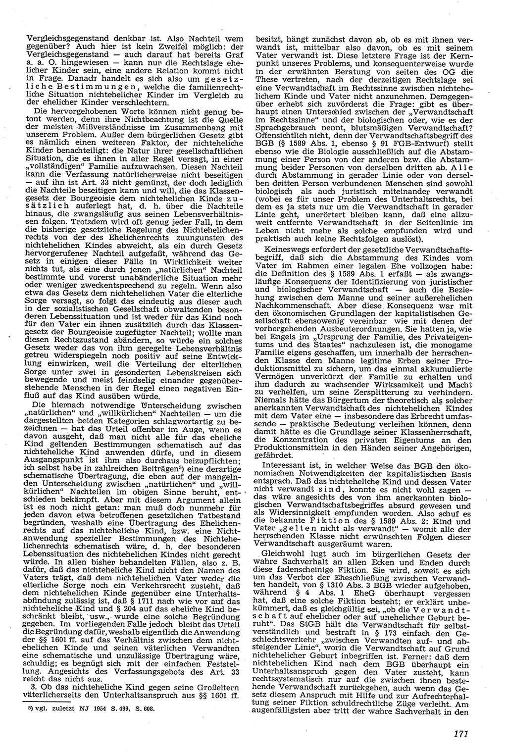 Neue Justiz (NJ), Zeitschrift für Recht und Rechtswissenschaft [Deutsche Demokratische Republik (DDR)], 11. Jahrgang 1957, Seite 171 (NJ DDR 1957, S. 171)