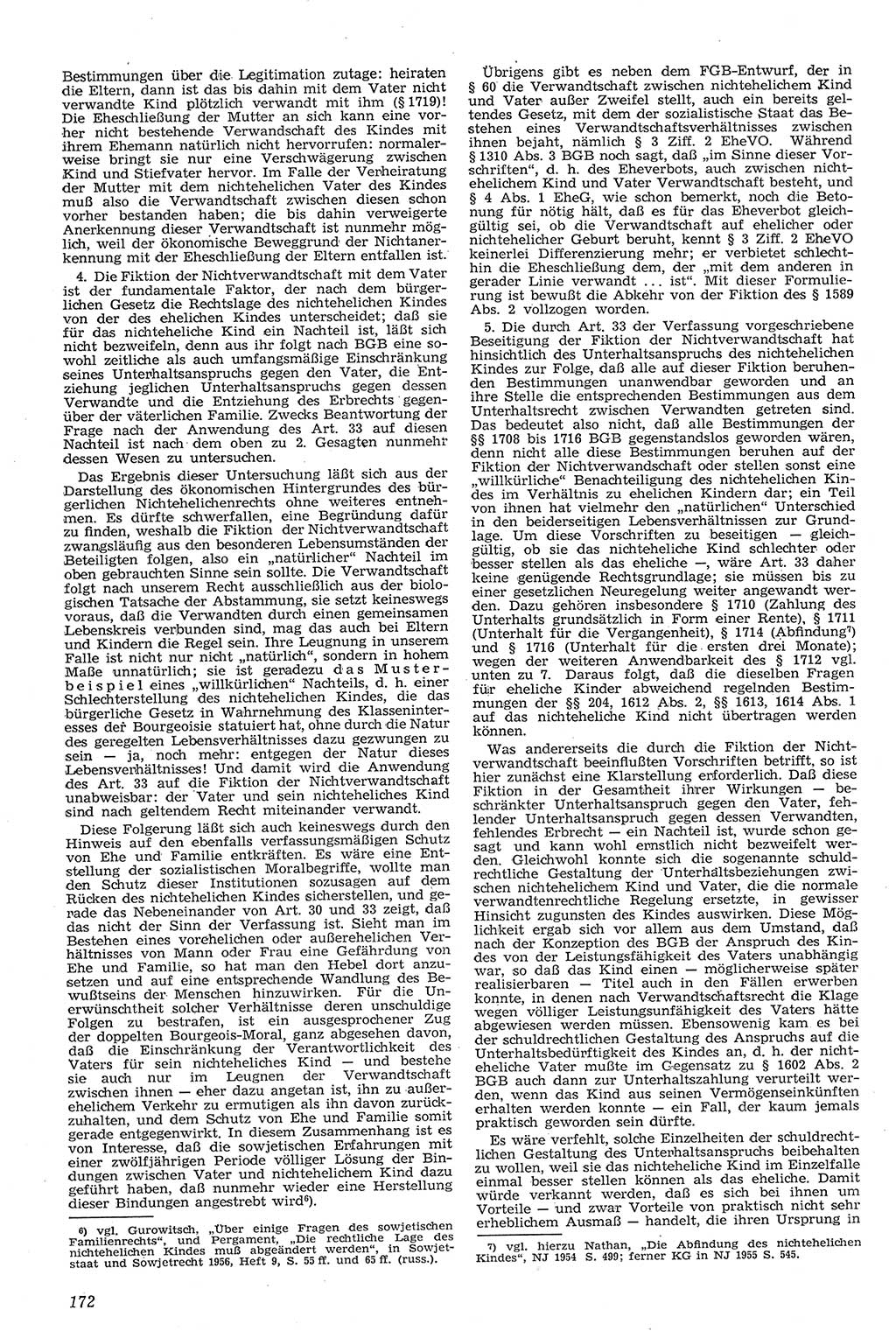 Neue Justiz (NJ), Zeitschrift für Recht und Rechtswissenschaft [Deutsche Demokratische Republik (DDR)], 11. Jahrgang 1957, Seite 172 (NJ DDR 1957, S. 172)
