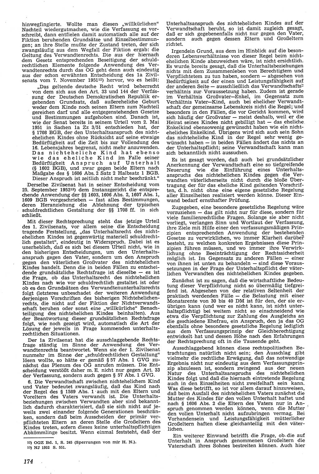 Neue Justiz (NJ), Zeitschrift für Recht und Rechtswissenschaft [Deutsche Demokratische Republik (DDR)], 11. Jahrgang 1957, Seite 174 (NJ DDR 1957, S. 174)