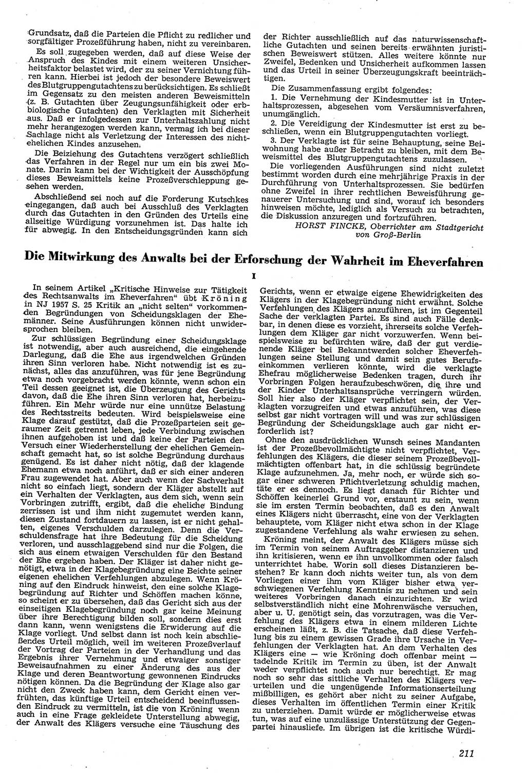 Neue Justiz (NJ), Zeitschrift für Recht und Rechtswissenschaft [Deutsche Demokratische Republik (DDR)], 11. Jahrgang 1957, Seite 211 (NJ DDR 1957, S. 211)