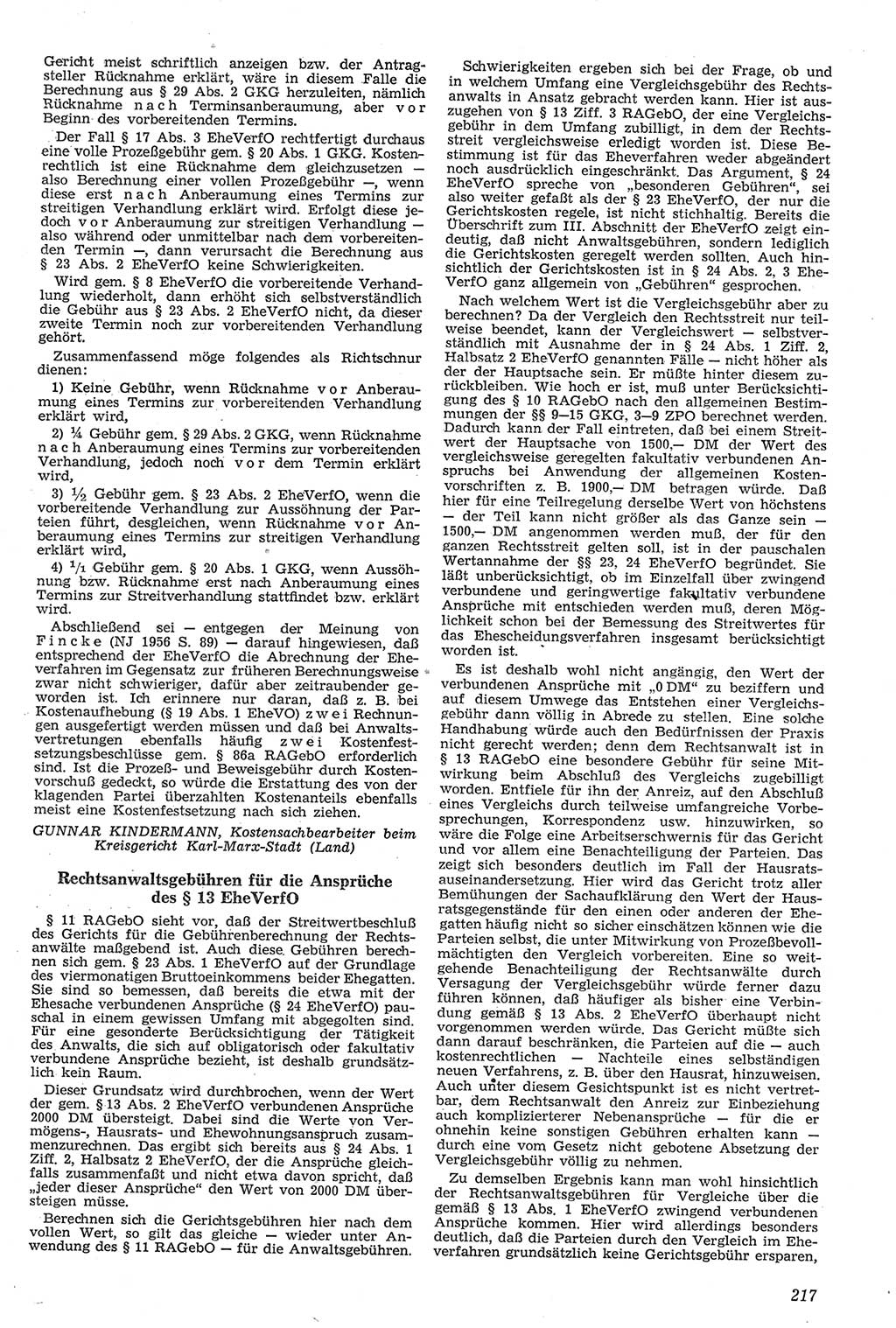 Neue Justiz (NJ), Zeitschrift für Recht und Rechtswissenschaft [Deutsche Demokratische Republik (DDR)], 11. Jahrgang 1957, Seite 217 (NJ DDR 1957, S. 217)