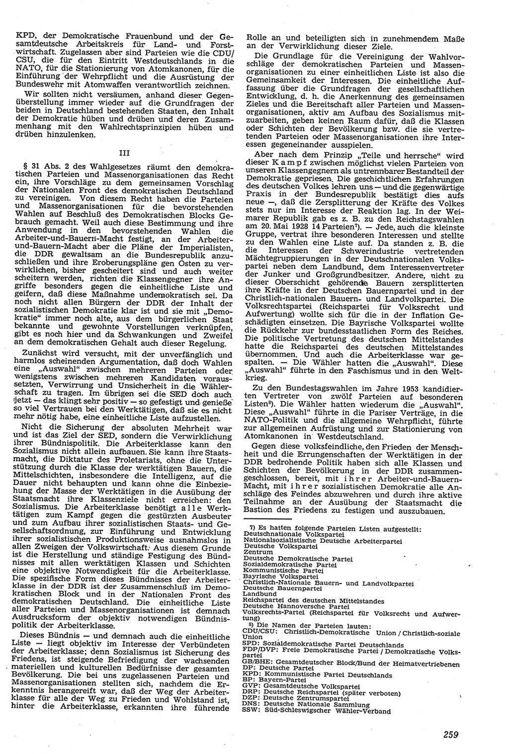 Neue Justiz (NJ), Zeitschrift für Recht und Rechtswissenschaft [Deutsche Demokratische Republik (DDR)], 11. Jahrgang 1957, Seite 259 (NJ DDR 1957, S. 259)