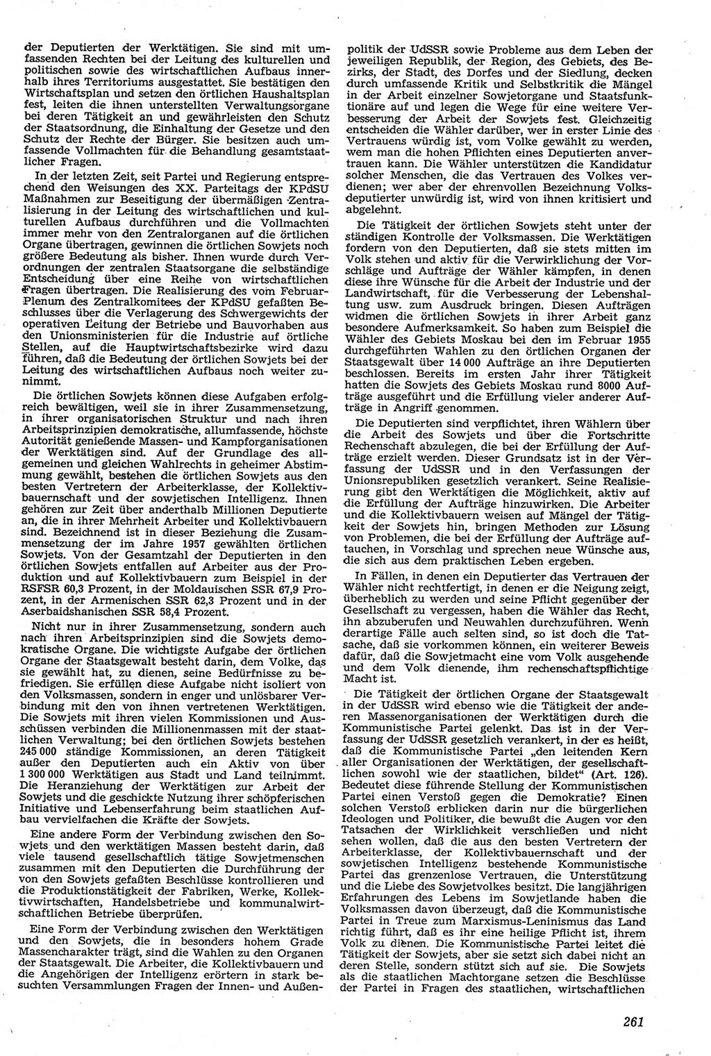 Neue Justiz (NJ), Zeitschrift für Recht und Rechtswissenschaft [Deutsche Demokratische Republik (DDR)], 11. Jahrgang 1957, Seite 261 (NJ DDR 1957, S. 261)