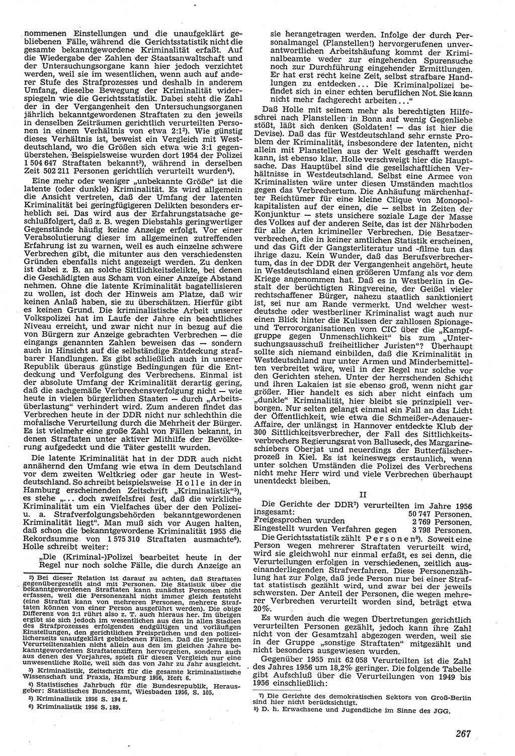 Neue Justiz (NJ), Zeitschrift für Recht und Rechtswissenschaft [Deutsche Demokratische Republik (DDR)], 11. Jahrgang 1957, Seite 267 (NJ DDR 1957, S. 267)