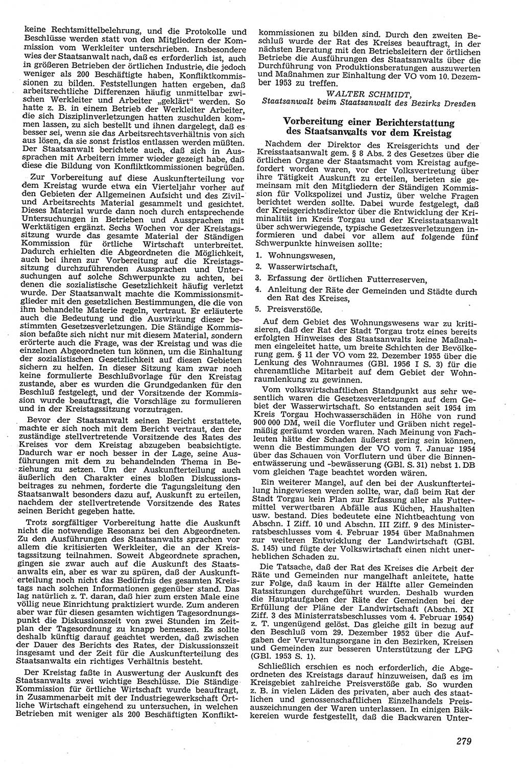 Neue Justiz (NJ), Zeitschrift für Recht und Rechtswissenschaft [Deutsche Demokratische Republik (DDR)], 11. Jahrgang 1957, Seite 279 (NJ DDR 1957, S. 279)