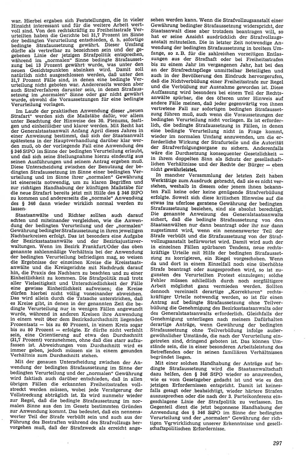 Neue Justiz (NJ), Zeitschrift für Recht und Rechtswissenschaft [Deutsche Demokratische Republik (DDR)], 11. Jahrgang 1957, Seite 297 (NJ DDR 1957, S. 297)