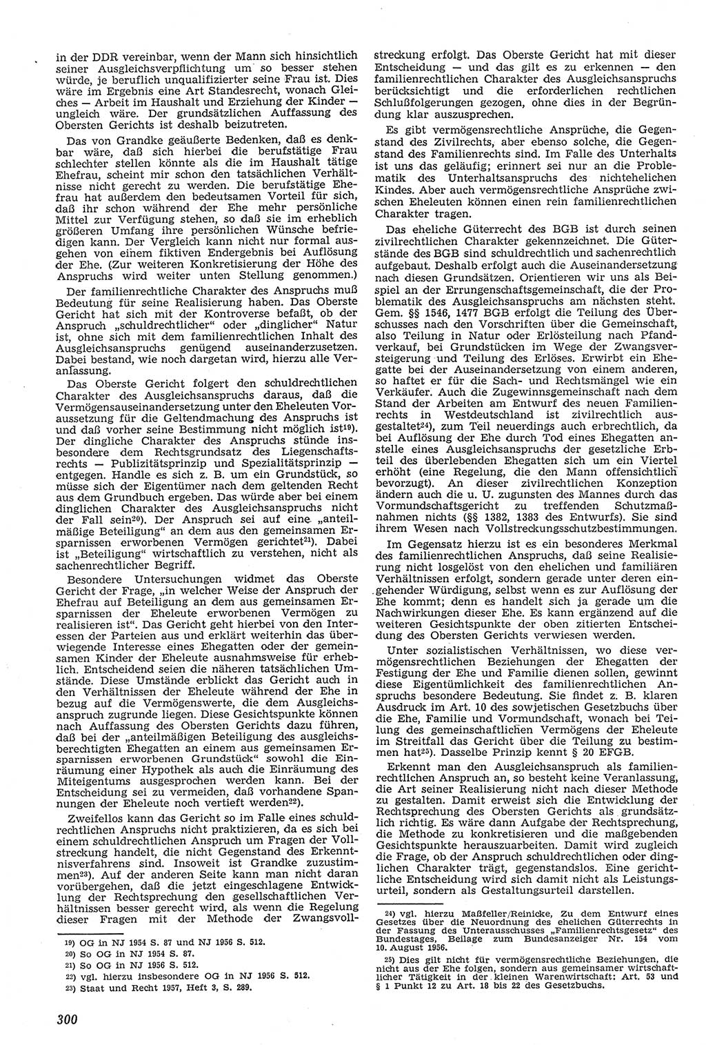 Neue Justiz (NJ), Zeitschrift für Recht und Rechtswissenschaft [Deutsche Demokratische Republik (DDR)], 11. Jahrgang 1957, Seite 300 (NJ DDR 1957, S. 300)