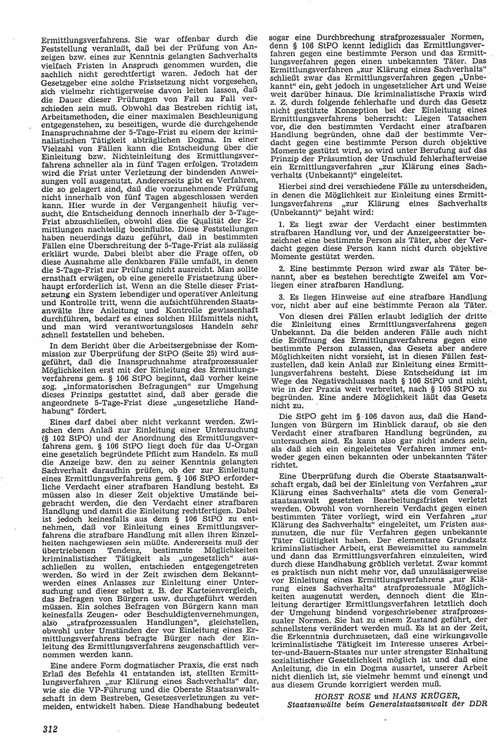 Neue Justiz (NJ), Zeitschrift für Recht und Rechtswissenschaft [Deutsche Demokratische Republik (DDR)], 11. Jahrgang 1957, Seite 312 (NJ DDR 1957, S. 312)