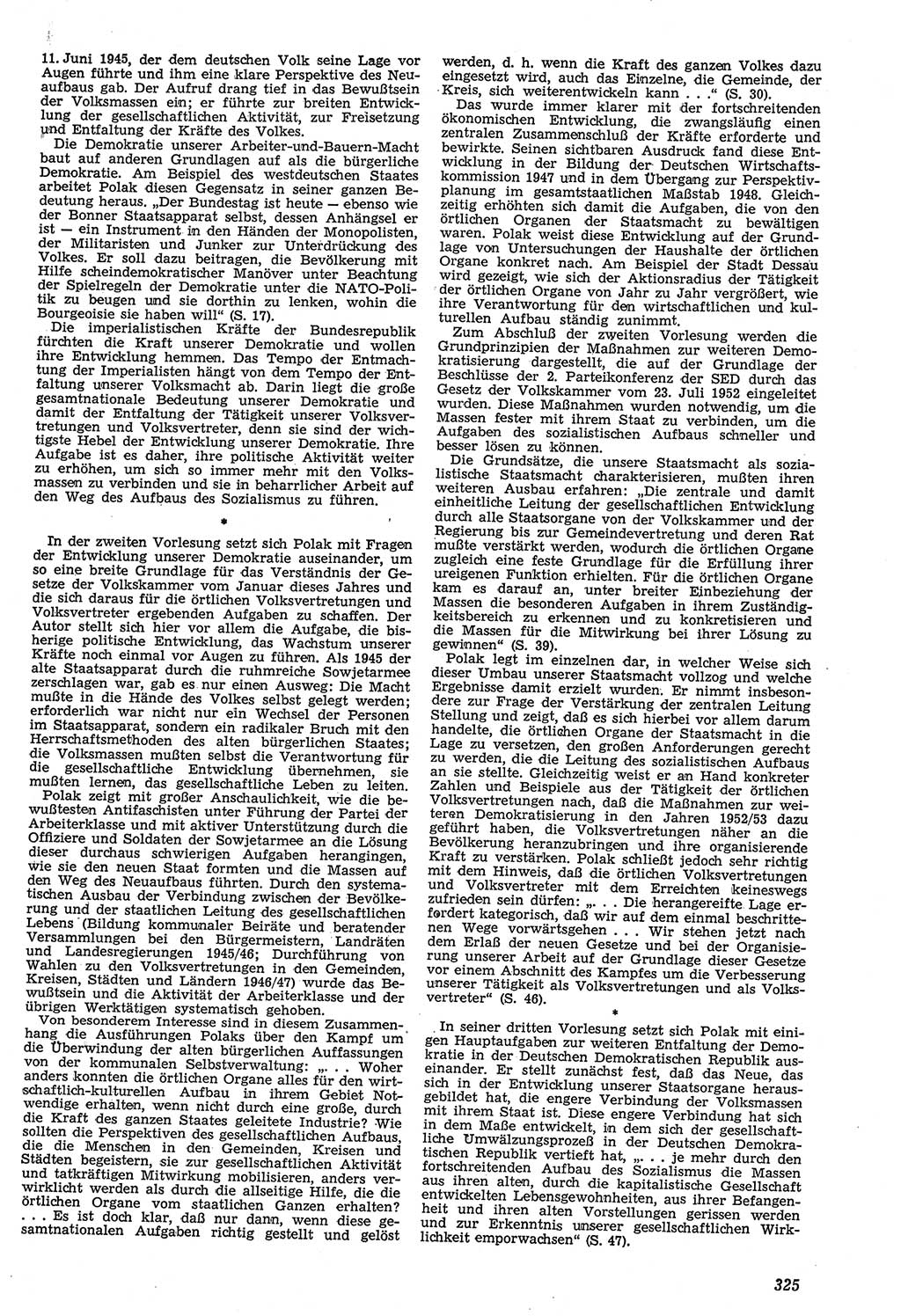 Neue Justiz (NJ), Zeitschrift für Recht und Rechtswissenschaft [Deutsche Demokratische Republik (DDR)], 11. Jahrgang 1957, Seite 325 (NJ DDR 1957, S. 325)