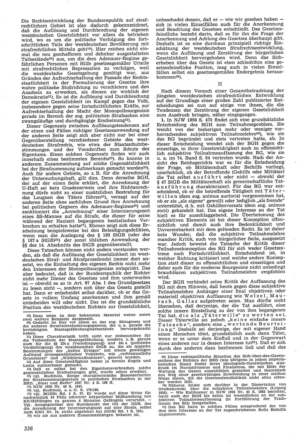 Neue Justiz (NJ), Zeitschrift für Recht und Rechtswissenschaft [Deutsche Demokratische Republik (DDR)], 11. Jahrgang 1957, Seite 336 (NJ DDR 1957, S. 336)