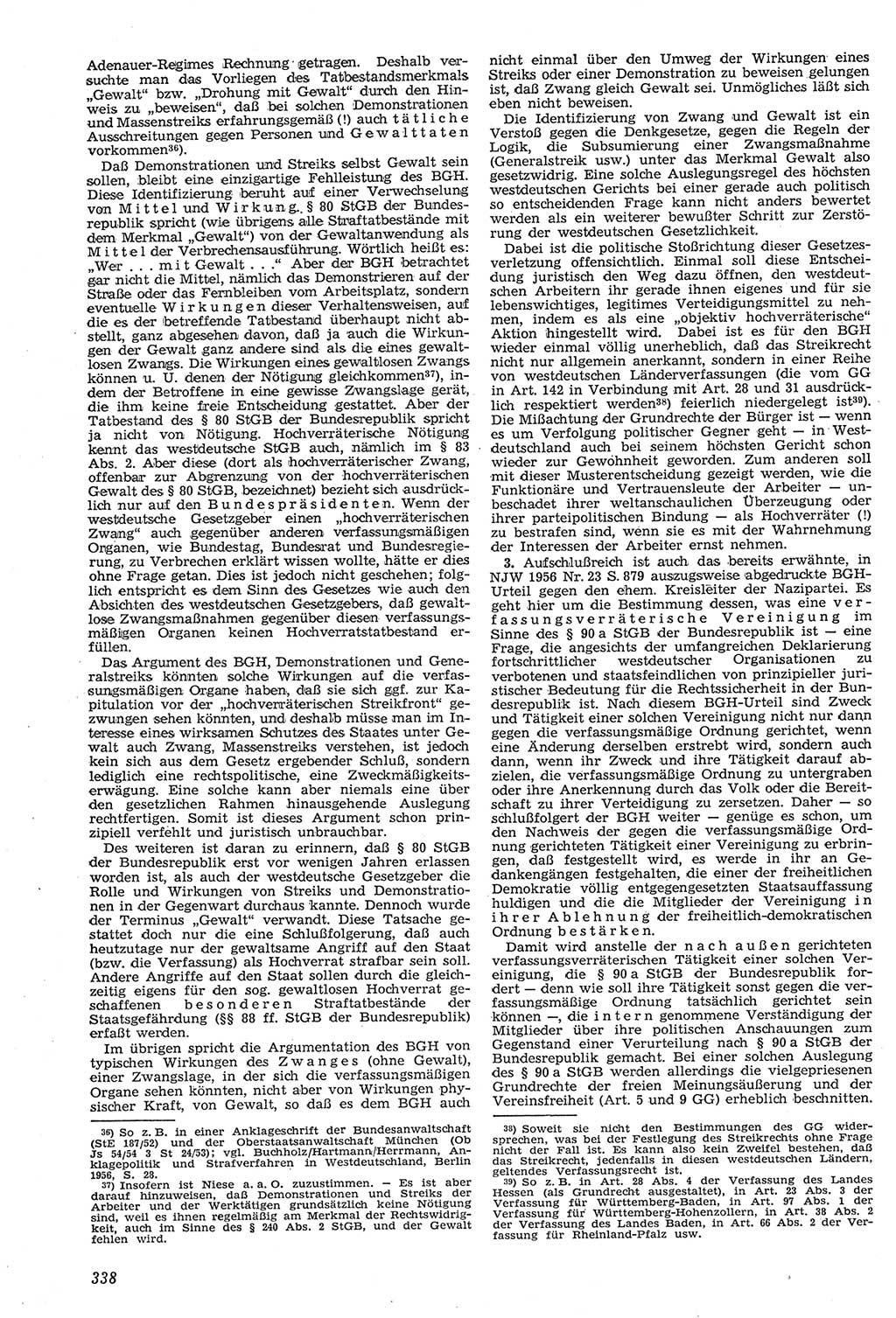 Neue Justiz (NJ), Zeitschrift für Recht und Rechtswissenschaft [Deutsche Demokratische Republik (DDR)], 11. Jahrgang 1957, Seite 338 (NJ DDR 1957, S. 338)