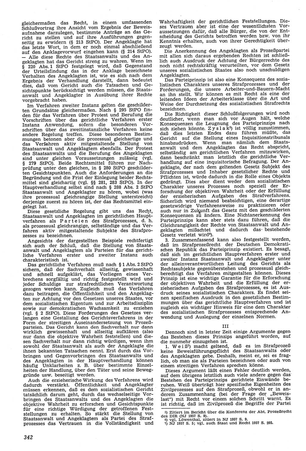 Neue Justiz (NJ), Zeitschrift für Recht und Rechtswissenschaft [Deutsche Demokratische Republik (DDR)], 11. Jahrgang 1957, Seite 342 (NJ DDR 1957, S. 342)