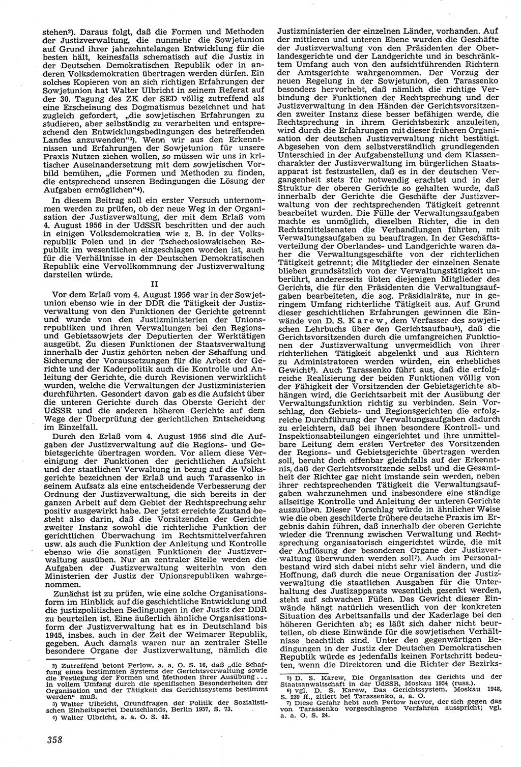 Neue Justiz (NJ), Zeitschrift für Recht und Rechtswissenschaft [Deutsche Demokratische Republik (DDR)], 11. Jahrgang 1957, Seite 358 (NJ DDR 1957, S. 358)