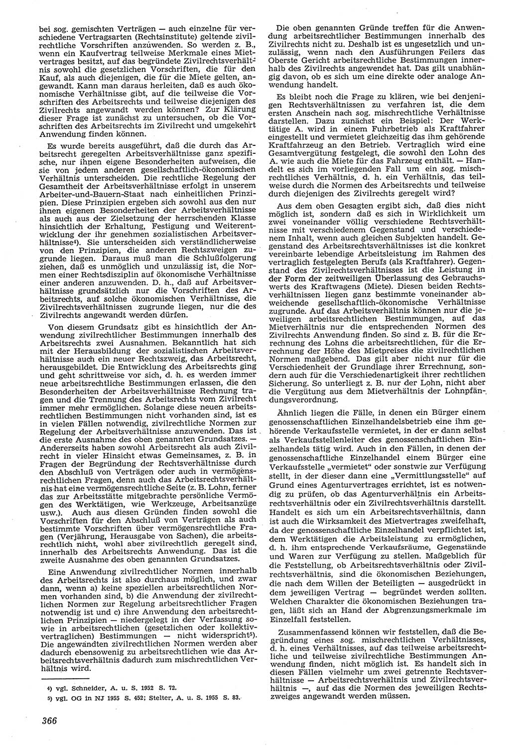 Neue Justiz (NJ), Zeitschrift für Recht und Rechtswissenschaft [Deutsche Demokratische Republik (DDR)], 11. Jahrgang 1957, Seite 366 (NJ DDR 1957, S. 366)