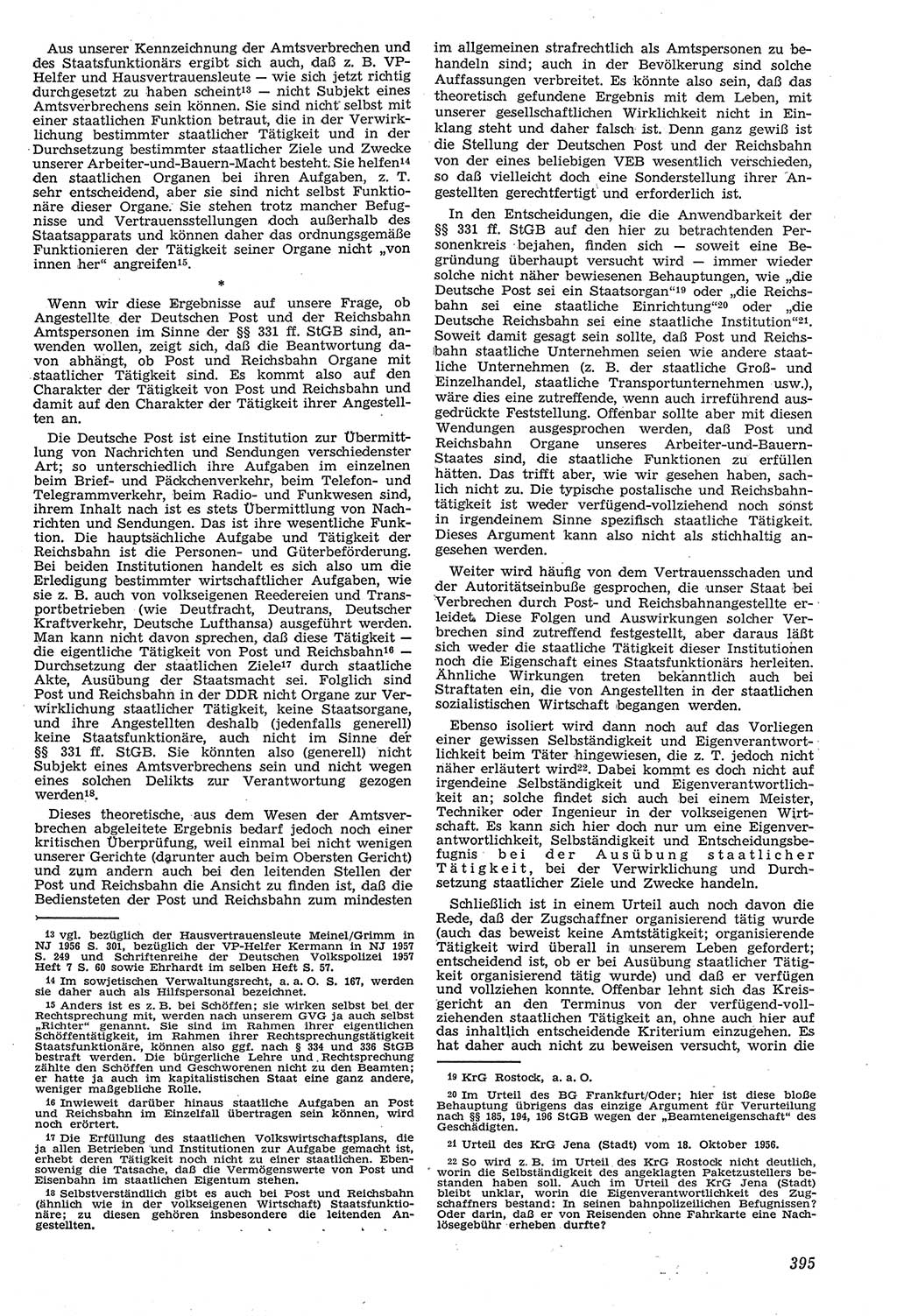 Neue Justiz (NJ), Zeitschrift für Recht und Rechtswissenschaft [Deutsche Demokratische Republik (DDR)], 11. Jahrgang 1957, Seite 395 (NJ DDR 1957, S. 395)