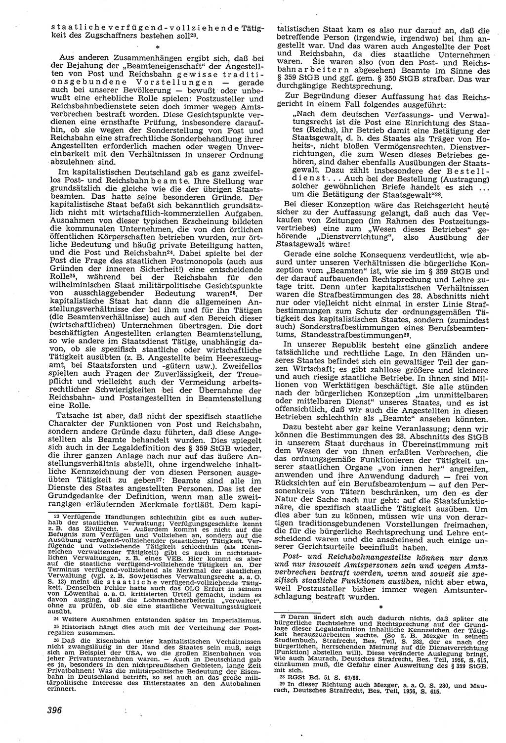 Neue Justiz (NJ), Zeitschrift für Recht und Rechtswissenschaft [Deutsche Demokratische Republik (DDR)], 11. Jahrgang 1957, Seite 396 (NJ DDR 1957, S. 396)