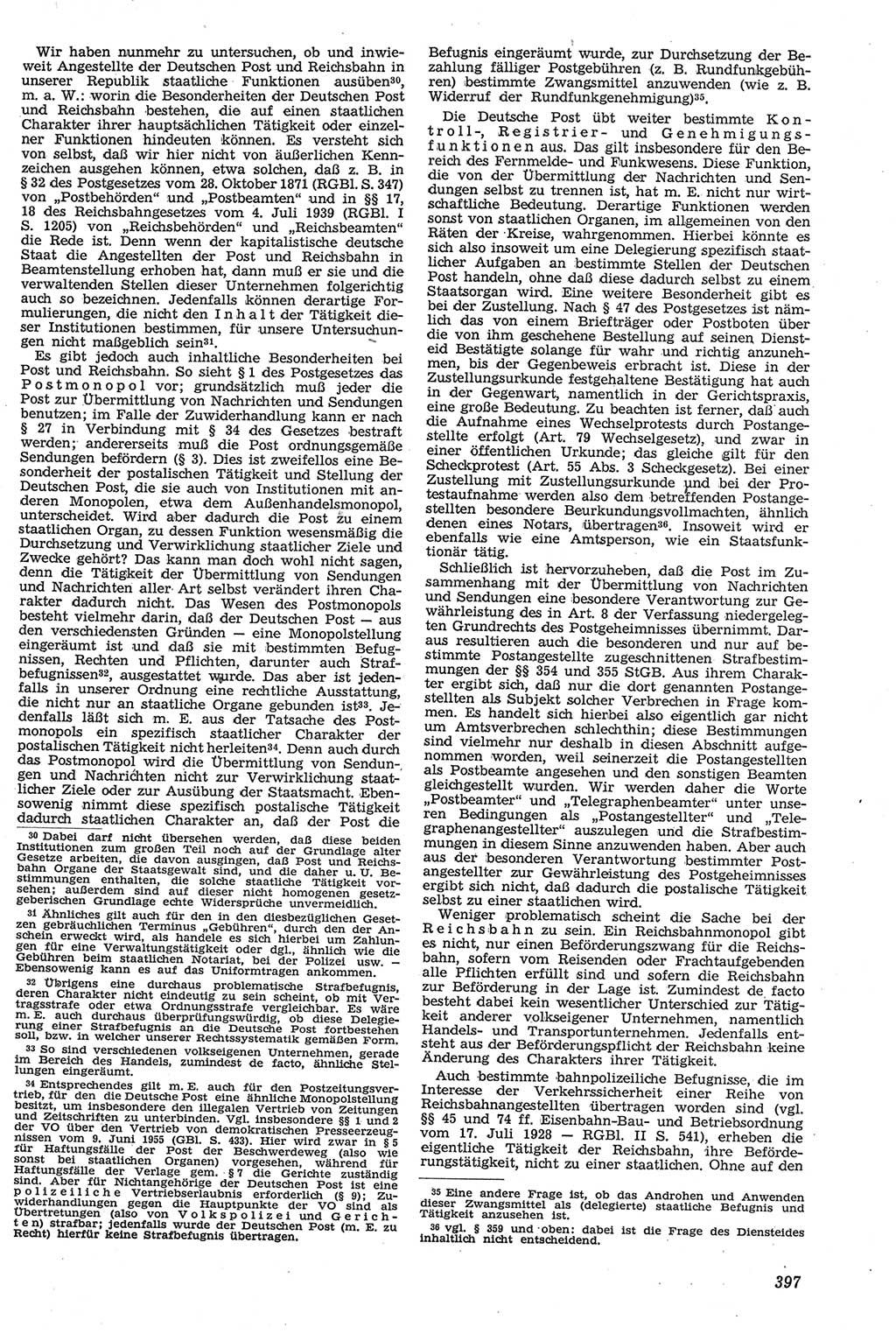 Neue Justiz (NJ), Zeitschrift für Recht und Rechtswissenschaft [Deutsche Demokratische Republik (DDR)], 11. Jahrgang 1957, Seite 397 (NJ DDR 1957, S. 397)