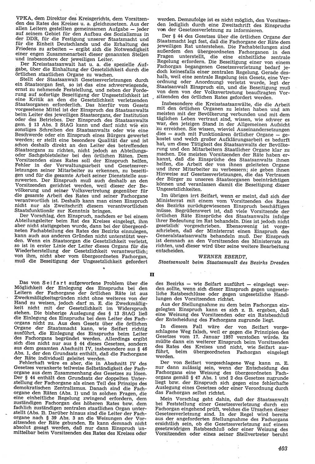 Neue Justiz (NJ), Zeitschrift für Recht und Rechtswissenschaft [Deutsche Demokratische Republik (DDR)], 11. Jahrgang 1957, Seite 403 (NJ DDR 1957, S. 403)
