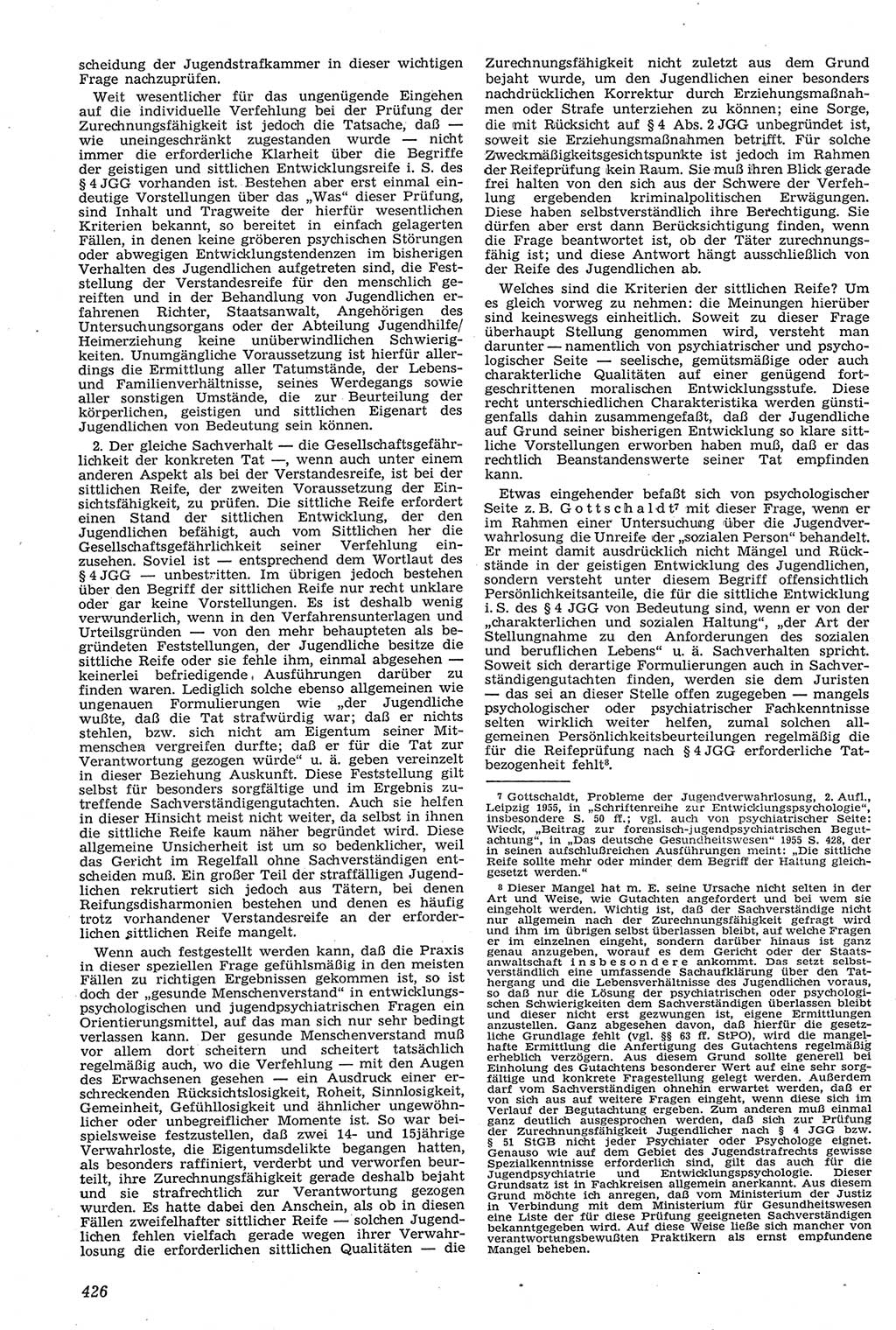 Neue Justiz (NJ), Zeitschrift für Recht und Rechtswissenschaft [Deutsche Demokratische Republik (DDR)], 11. Jahrgang 1957, Seite 426 (NJ DDR 1957, S. 426)