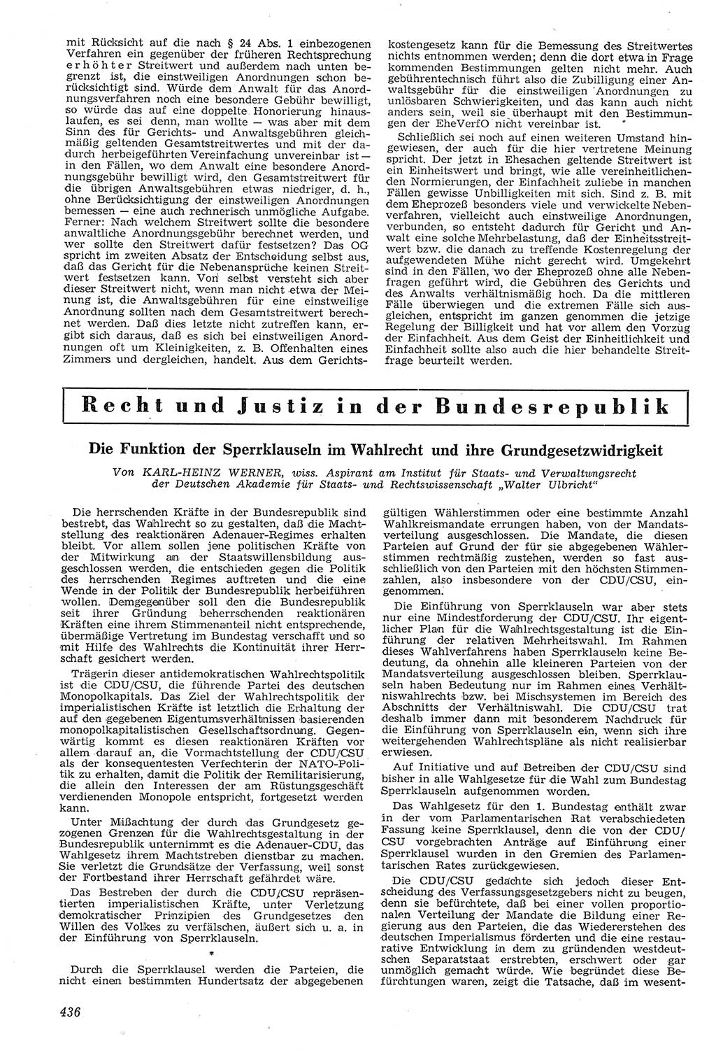 Neue Justiz (NJ), Zeitschrift für Recht und Rechtswissenschaft [Deutsche Demokratische Republik (DDR)], 11. Jahrgang 1957, Seite 436 (NJ DDR 1957, S. 436)