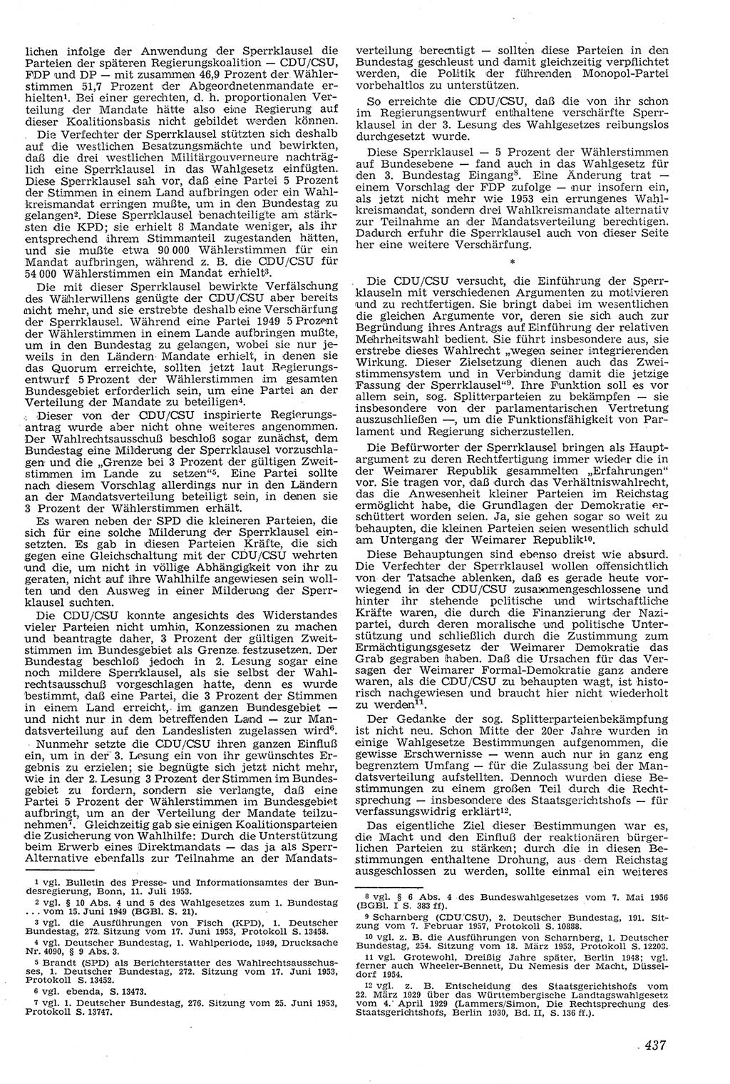 Neue Justiz (NJ), Zeitschrift für Recht und Rechtswissenschaft [Deutsche Demokratische Republik (DDR)], 11. Jahrgang 1957, Seite 437 (NJ DDR 1957, S. 437)