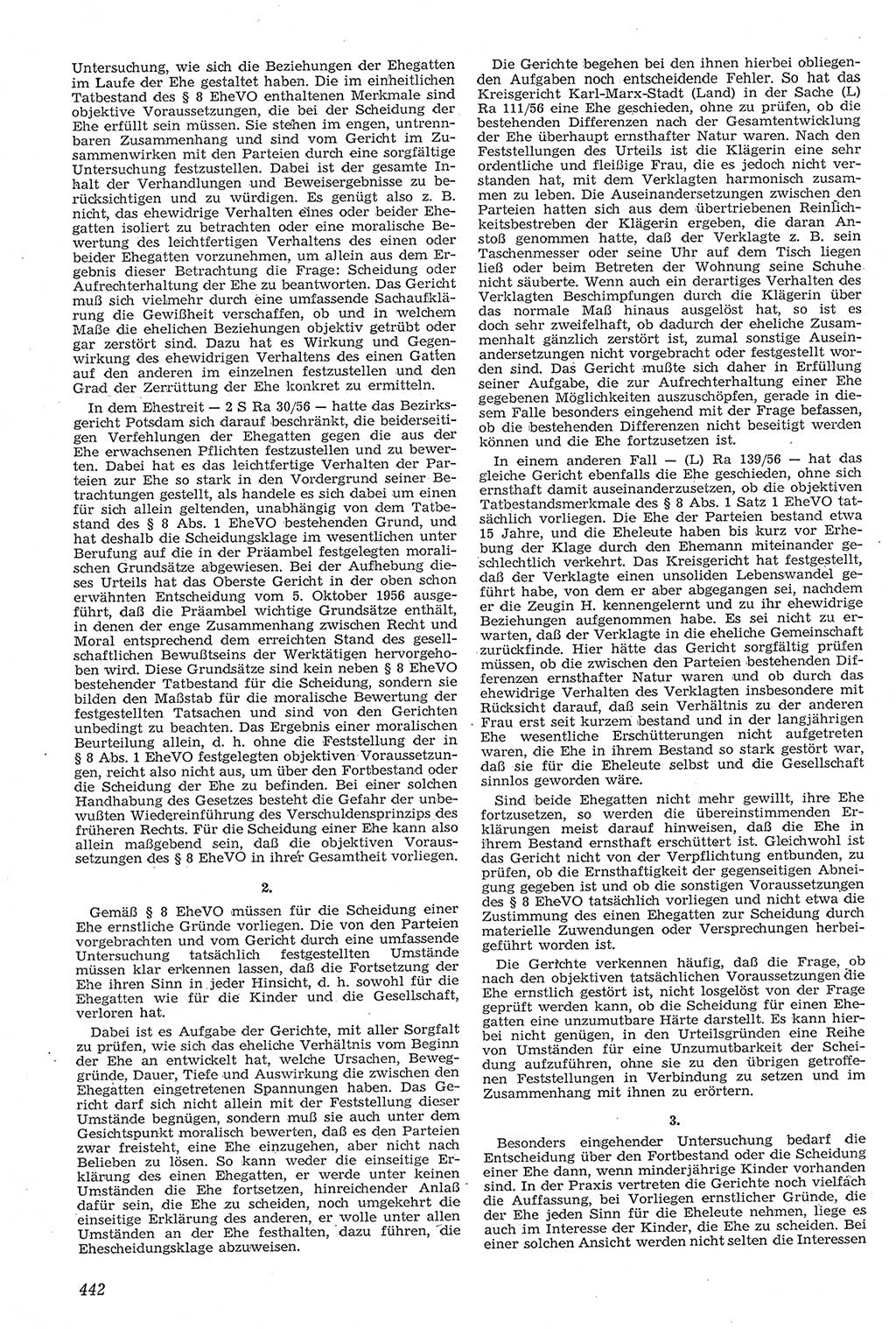 Neue Justiz (NJ), Zeitschrift für Recht und Rechtswissenschaft [Deutsche Demokratische Republik (DDR)], 11. Jahrgang 1957, Seite 442 (NJ DDR 1957, S. 442)