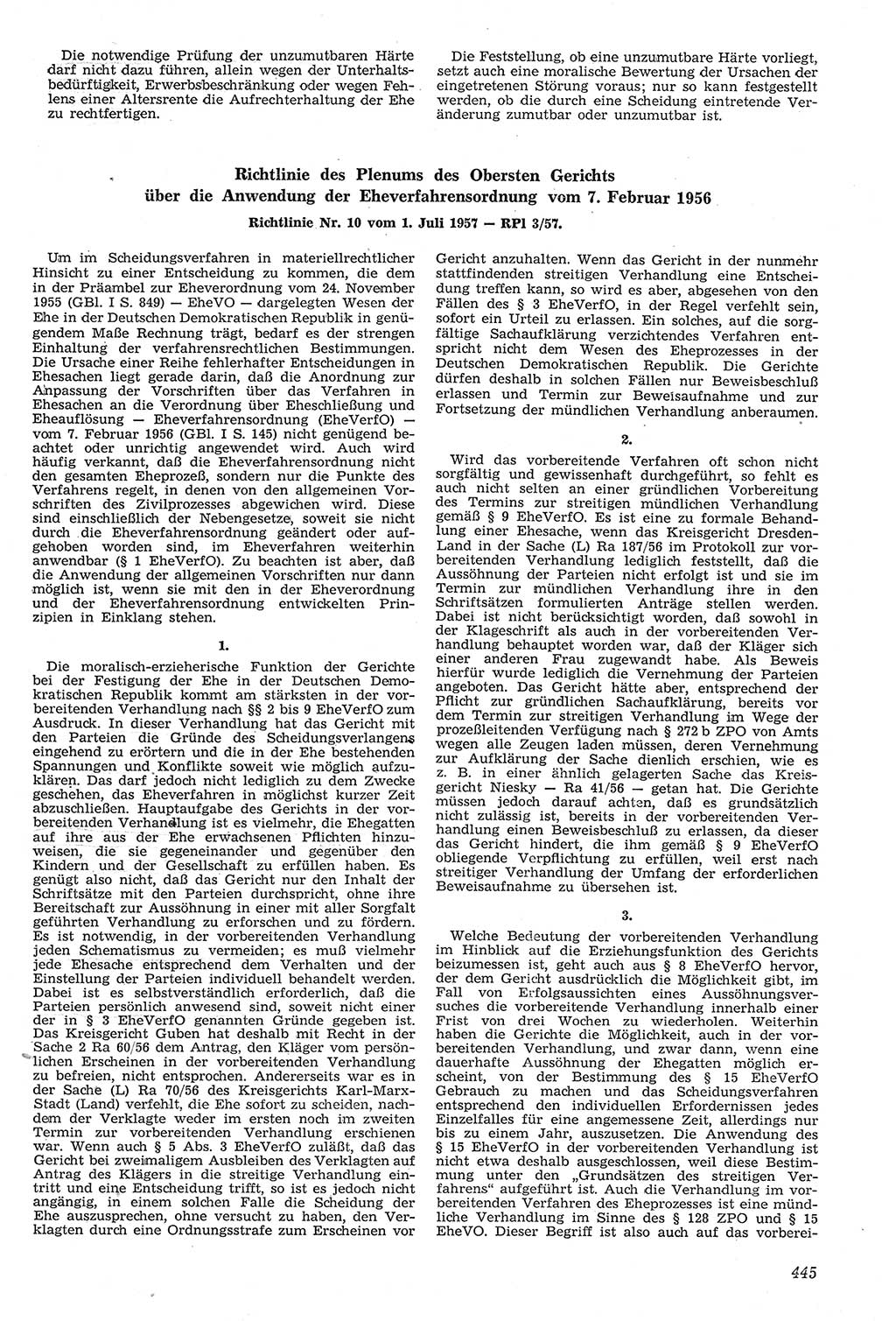 Neue Justiz (NJ), Zeitschrift für Recht und Rechtswissenschaft [Deutsche Demokratische Republik (DDR)], 11. Jahrgang 1957, Seite 445 (NJ DDR 1957, S. 445)