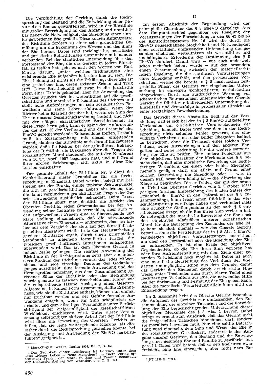 Neue Justiz (NJ), Zeitschrift für Recht und Rechtswissenschaft [Deutsche Demokratische Republik (DDR)], 11. Jahrgang 1957, Seite 460 (NJ DDR 1957, S. 460)