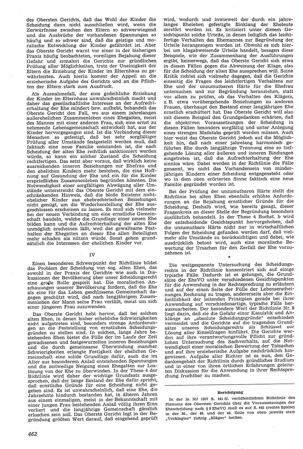 Neue Justiz (NJ), Zeitschrift für Recht und Rechtswissenschaft [Deutsche Demokratische Republik (DDR)], 11. Jahrgang 1957, Seite 462 (NJ DDR 1957, S. 462)