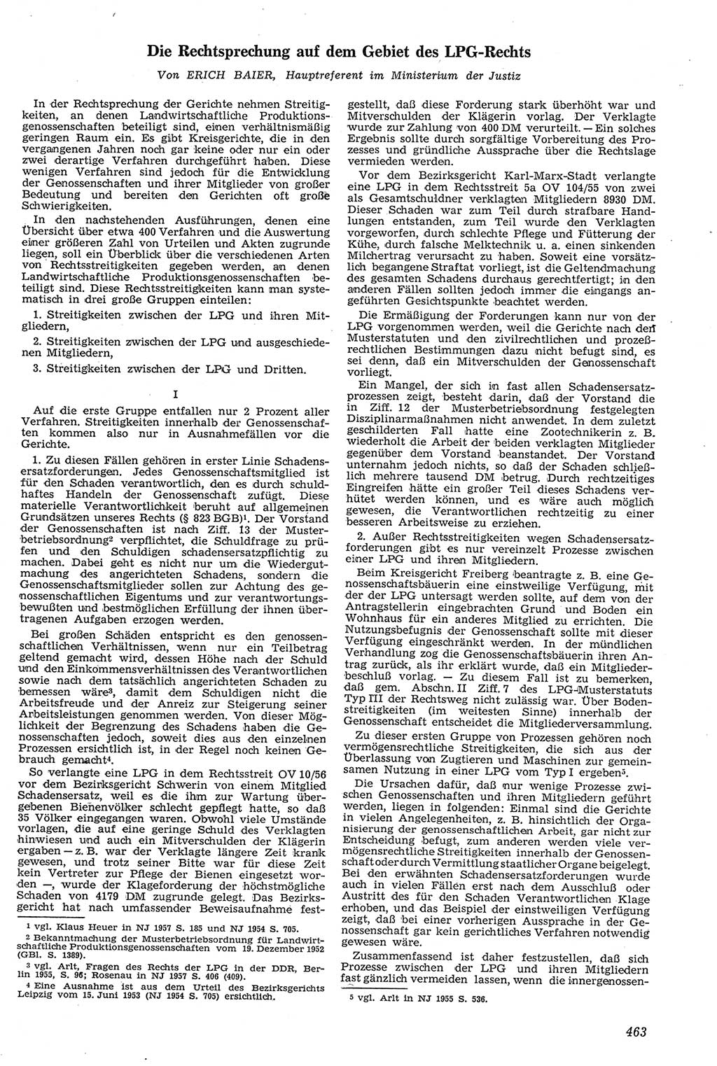 Neue Justiz (NJ), Zeitschrift für Recht und Rechtswissenschaft [Deutsche Demokratische Republik (DDR)], 11. Jahrgang 1957, Seite 463 (NJ DDR 1957, S. 463)