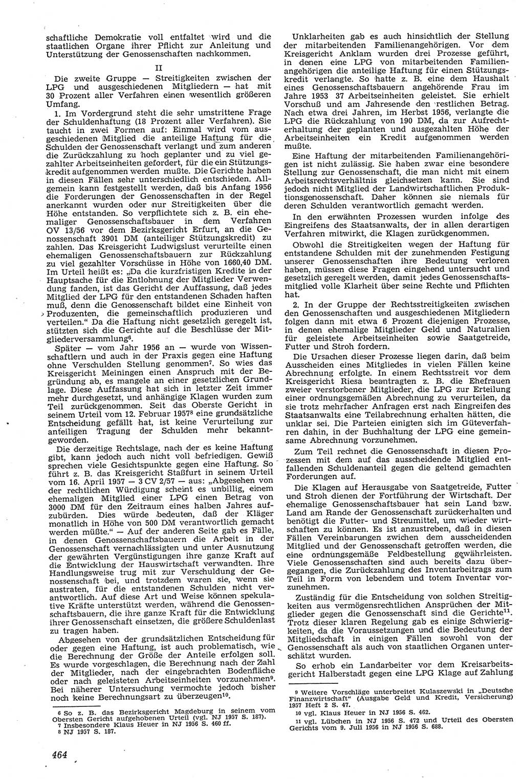 Neue Justiz (NJ), Zeitschrift für Recht und Rechtswissenschaft [Deutsche Demokratische Republik (DDR)], 11. Jahrgang 1957, Seite 464 (NJ DDR 1957, S. 464)