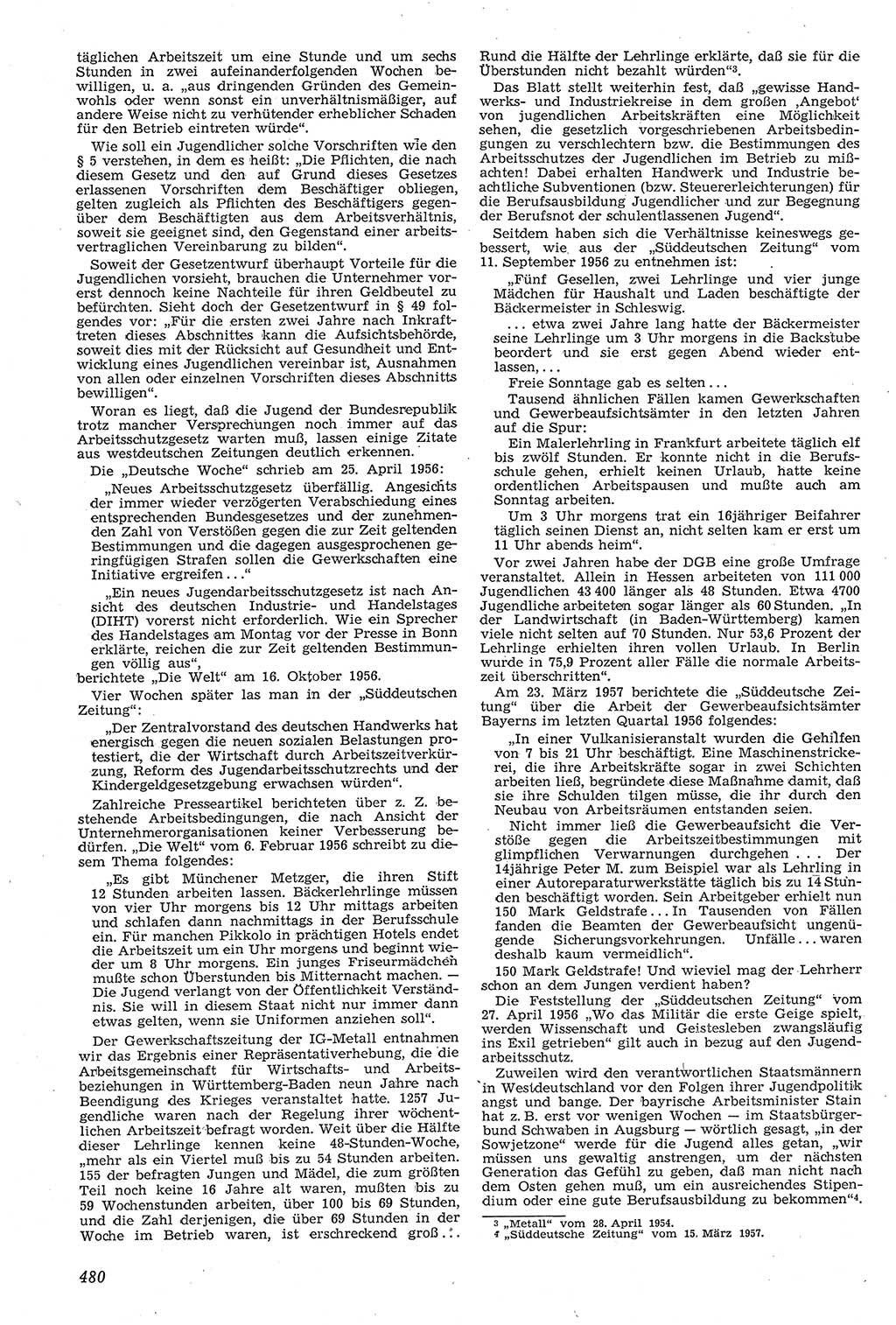 Neue Justiz (NJ), Zeitschrift für Recht und Rechtswissenschaft [Deutsche Demokratische Republik (DDR)], 11. Jahrgang 1957, Seite 480 (NJ DDR 1957, S. 480)
