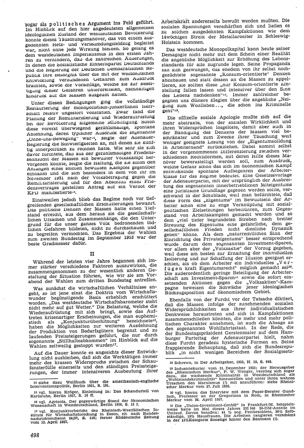 Neue Justiz (NJ), Zeitschrift für Recht und Rechtswissenschaft [Deutsche Demokratische Republik (DDR)], 11. Jahrgang 1957, Seite 498 (NJ DDR 1957, S. 498)