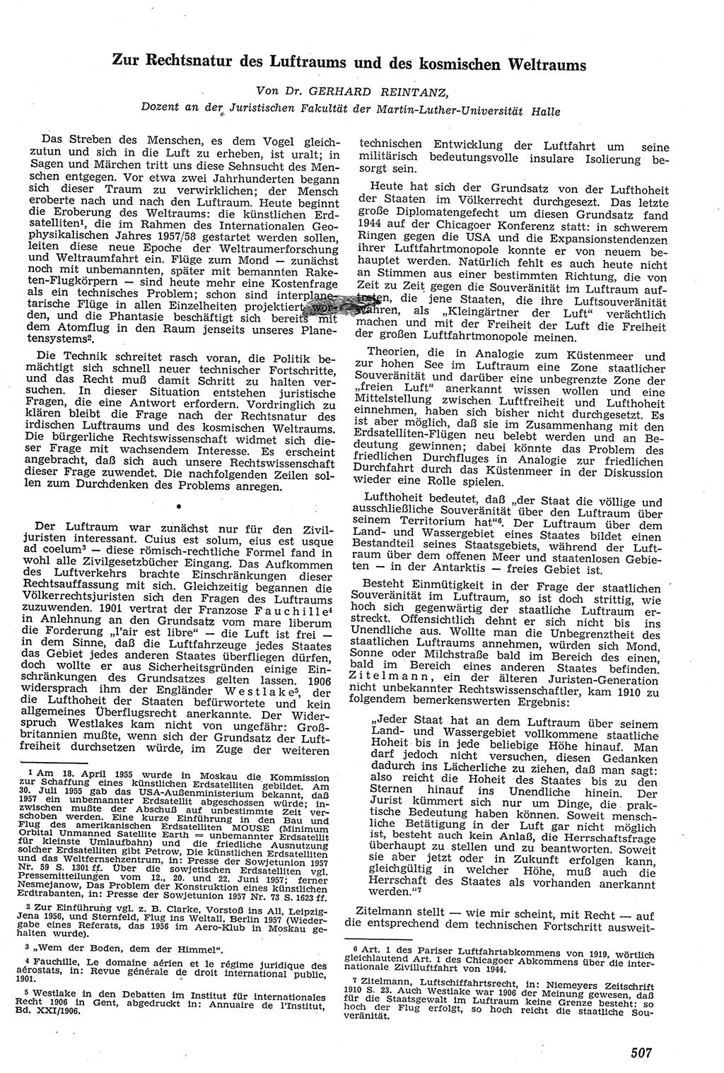 Neue Justiz (NJ), Zeitschrift für Recht und Rechtswissenschaft [Deutsche Demokratische Republik (DDR)], 11. Jahrgang 1957, Seite 507 (NJ DDR 1957, S. 507)