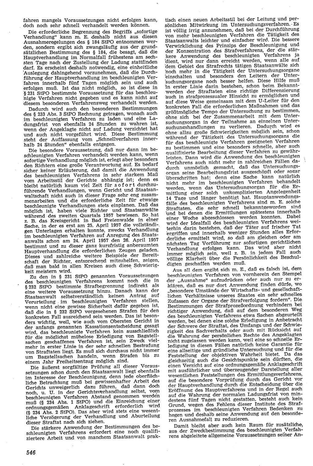 Neue Justiz (NJ), Zeitschrift für Recht und Rechtswissenschaft [Deutsche Demokratische Republik (DDR)], 11. Jahrgang 1957, Seite 546 (NJ DDR 1957, S. 546)