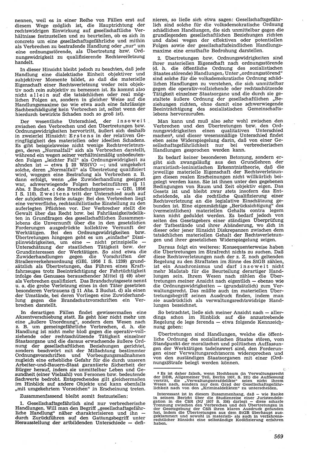 Neue Justiz (NJ), Zeitschrift für Recht und Rechtswissenschaft [Deutsche Demokratische Republik (DDR)], 11. Jahrgang 1957, Seite 569 (NJ DDR 1957, S. 569)
