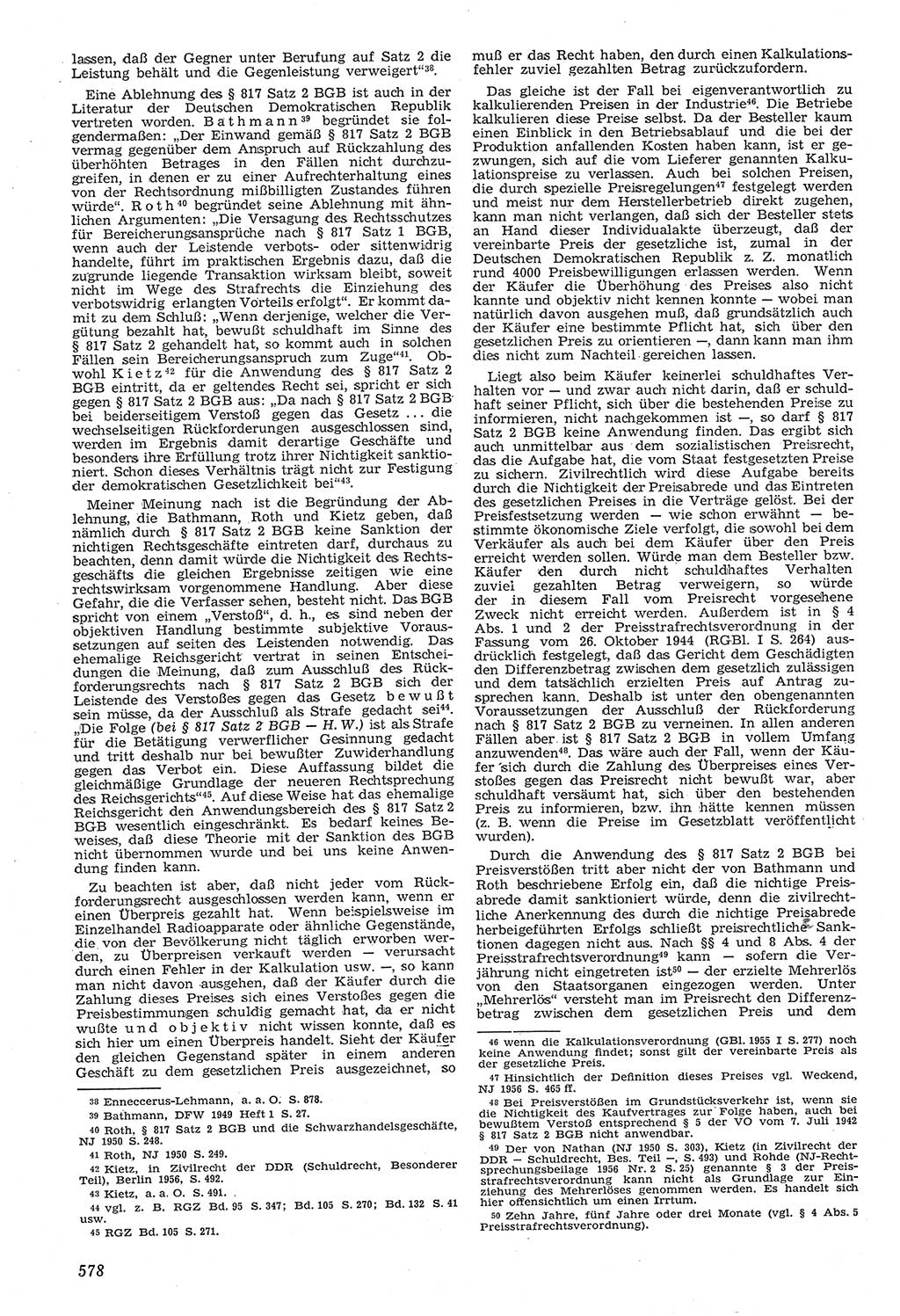 Neue Justiz (NJ), Zeitschrift für Recht und Rechtswissenschaft [Deutsche Demokratische Republik (DDR)], 11. Jahrgang 1957, Seite 578 (NJ DDR 1957, S. 578)